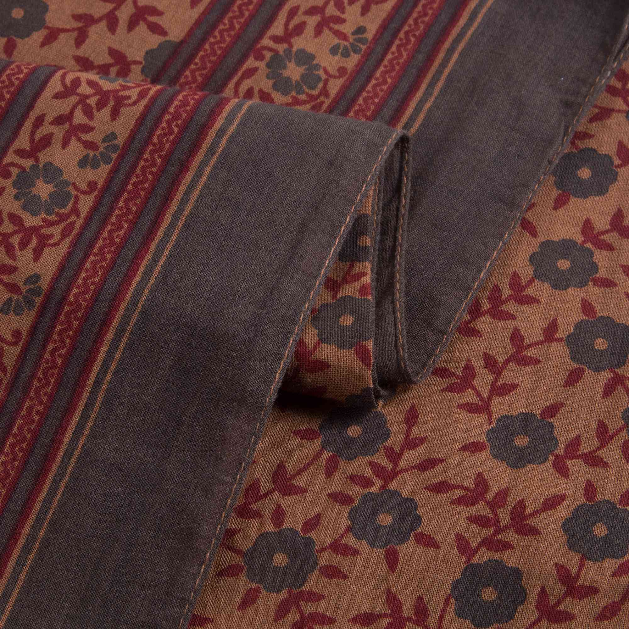 Girls Chestnut Cotton Square Scarf