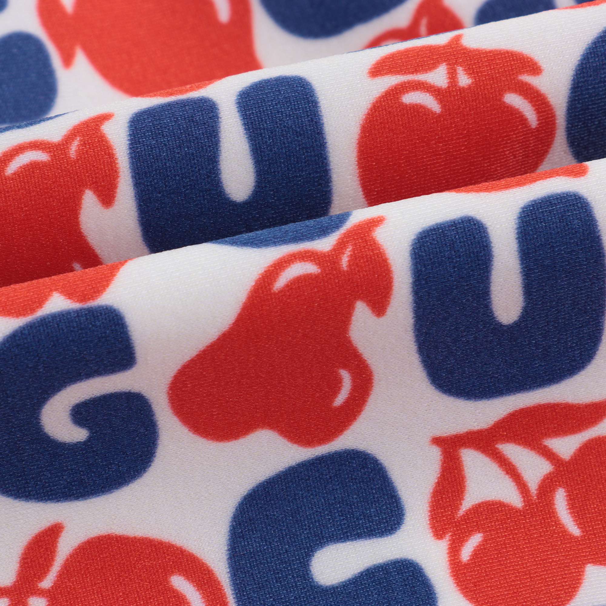 Baby Girls Red & Blue Logo Swimsuit
