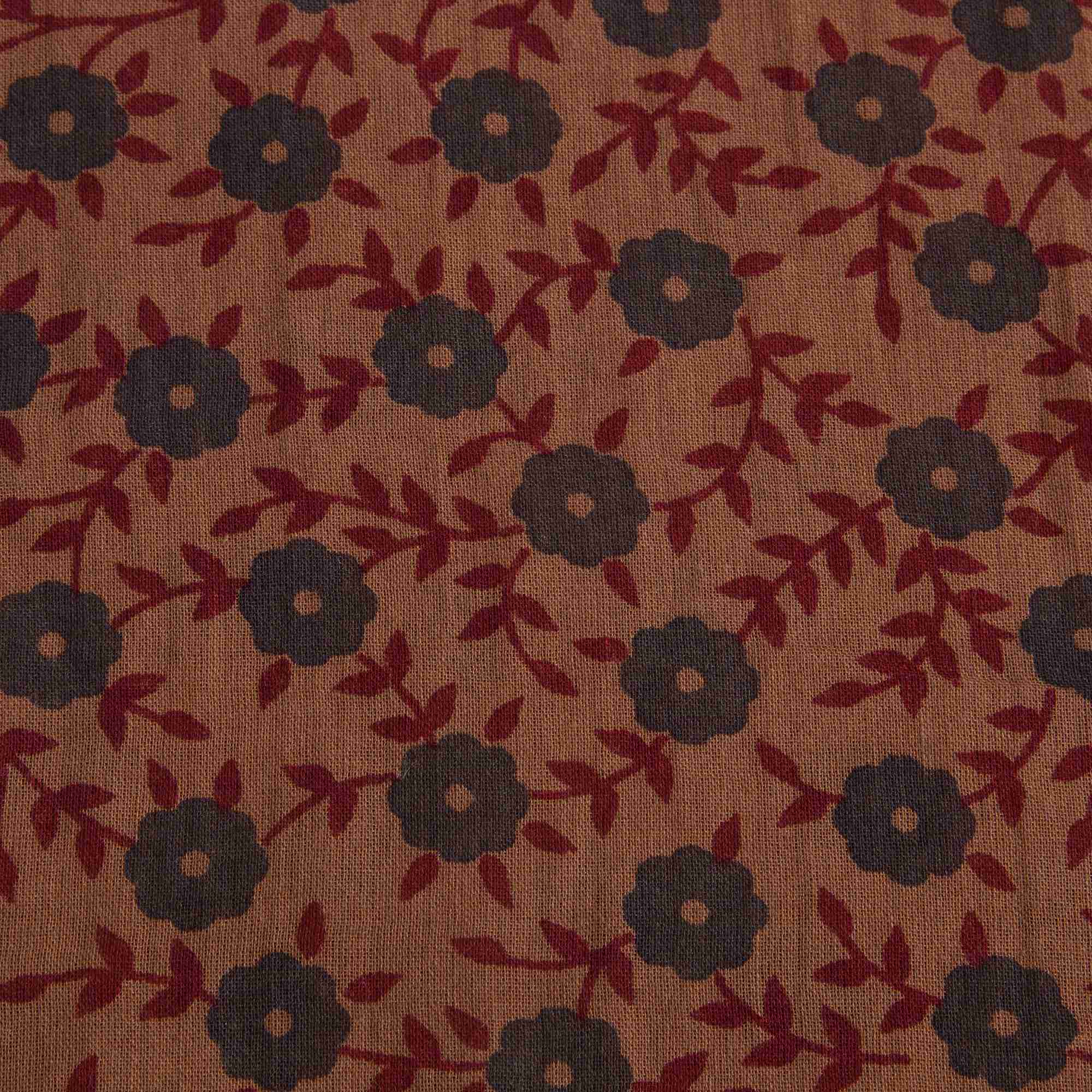 Girls Chestnut Cotton Square Scarf