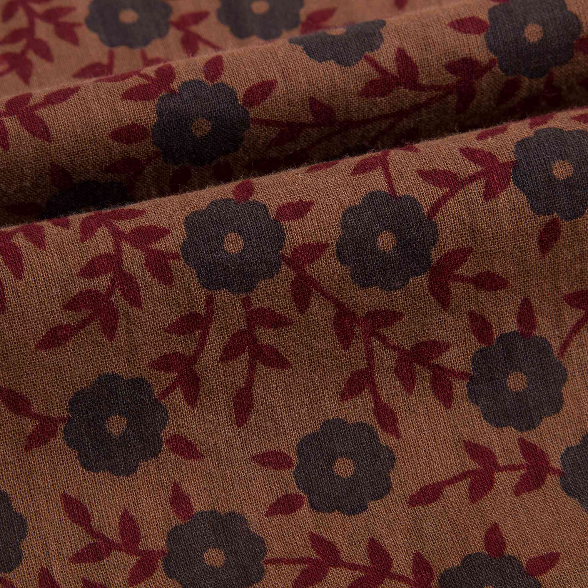 Girls Chestnut Cotton Square Scarf