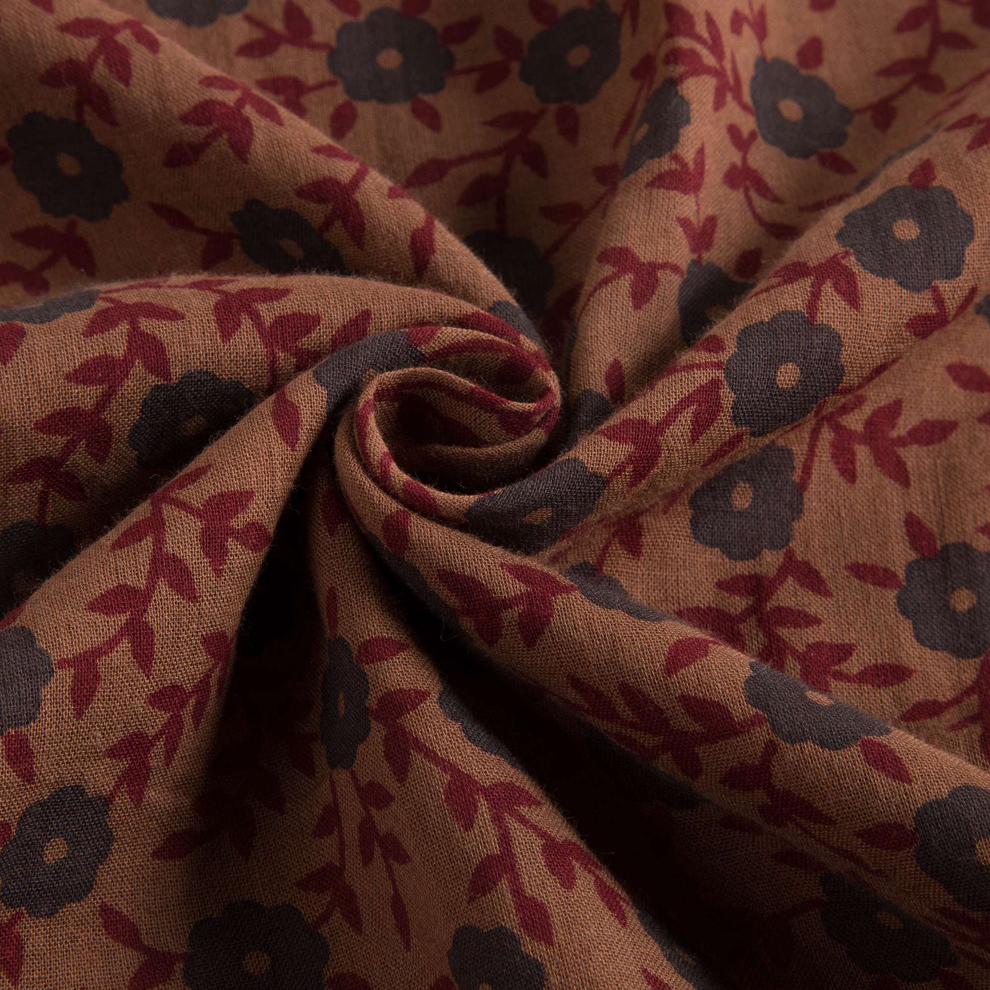 Girls Chestnut Cotton Square Scarf