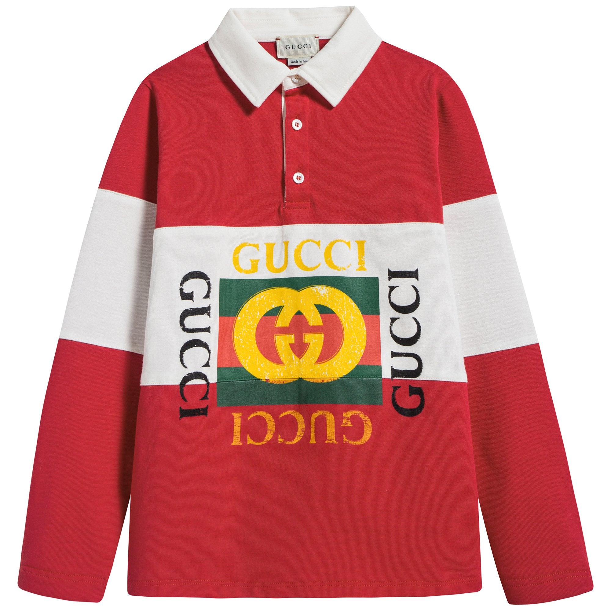 Boys Red Logo Cotton Top