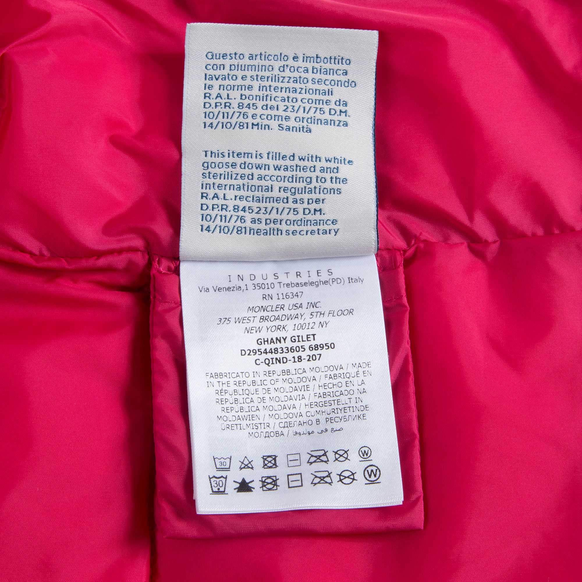 Girls Pink "GHANY" Padded Down Gilet