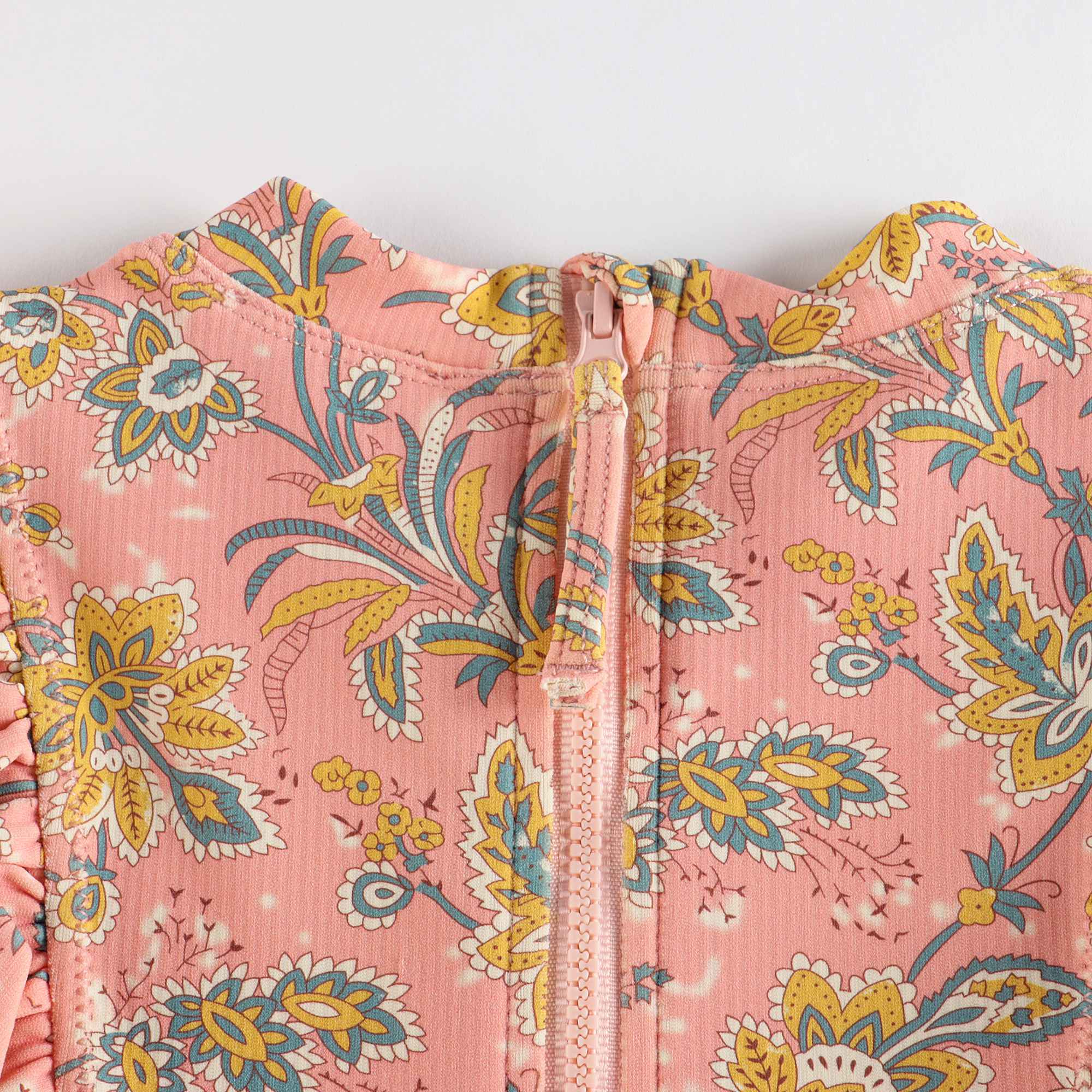 Girls Pink Flower Swimsuit