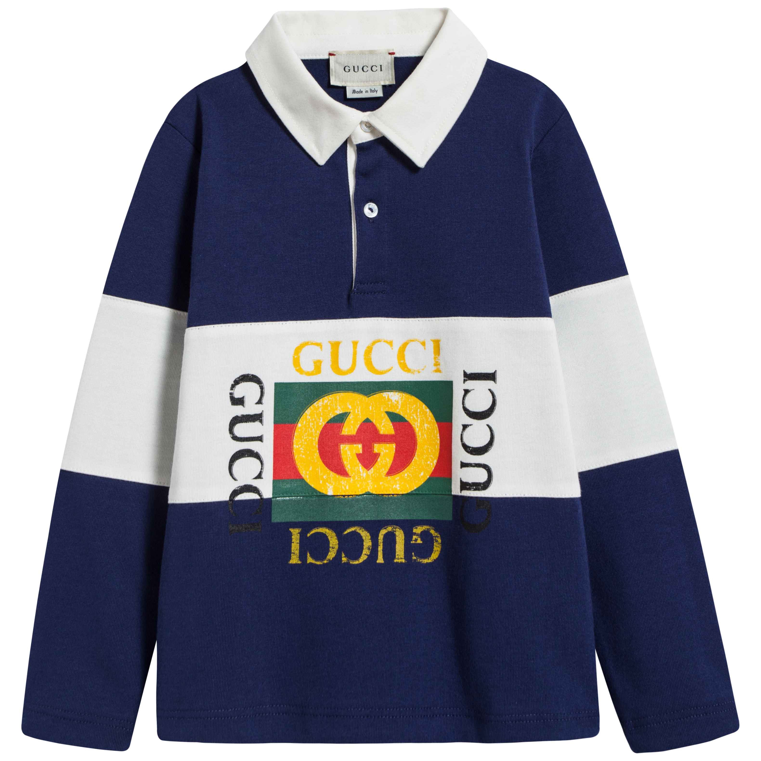 Baby Boys Blue Logo Cotton Top