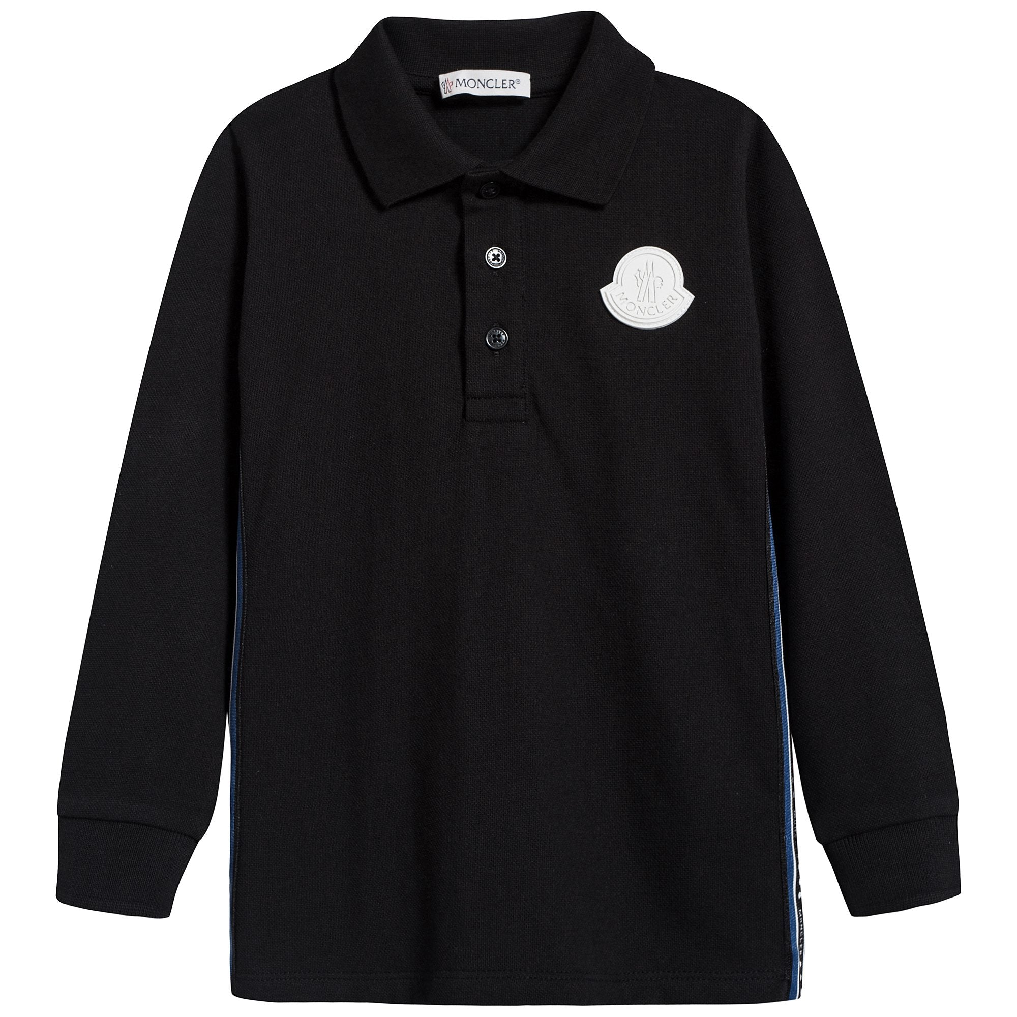 Baby Boys Black Cotton Polo Shirt