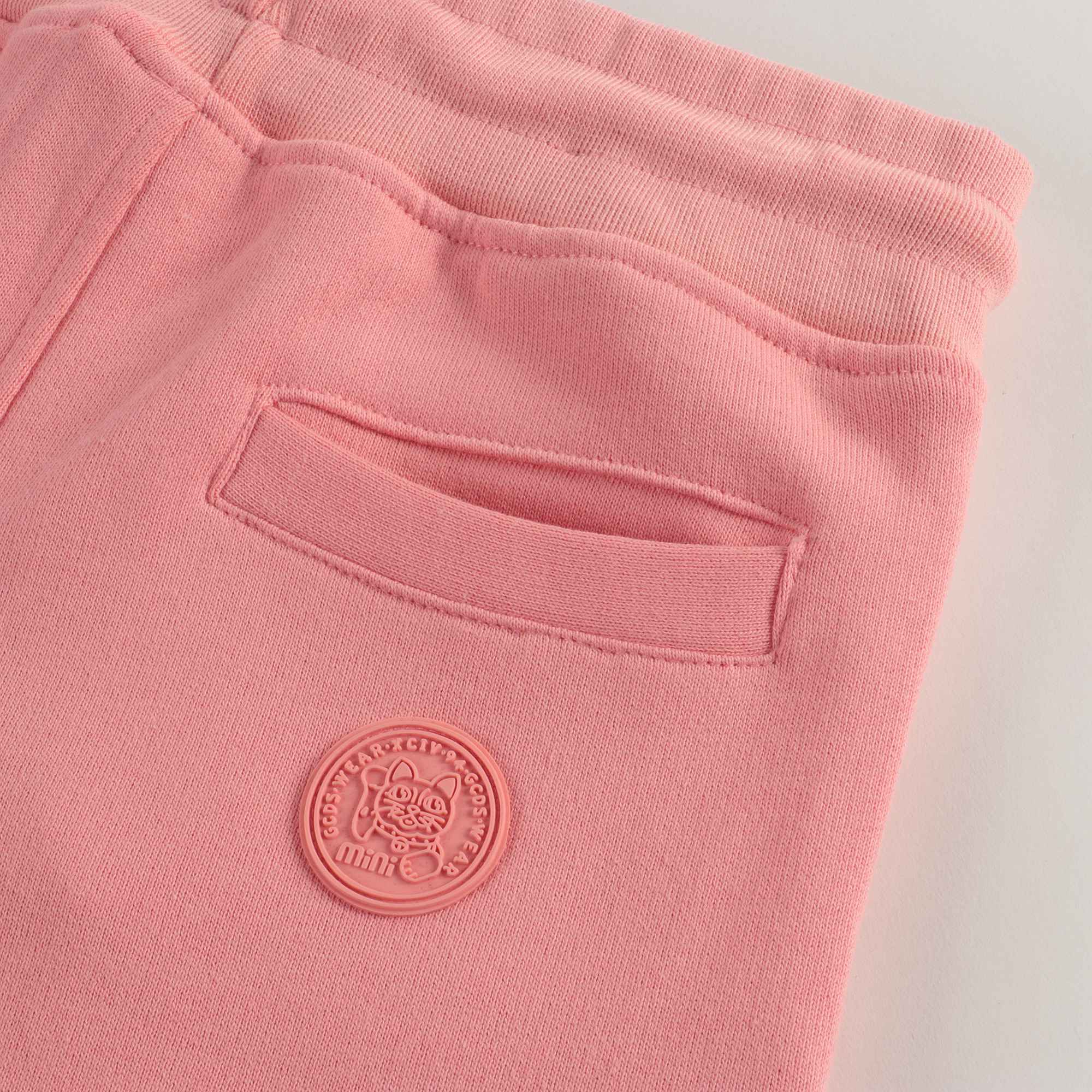Boys & Girls Pink Logo Cotton Trousers