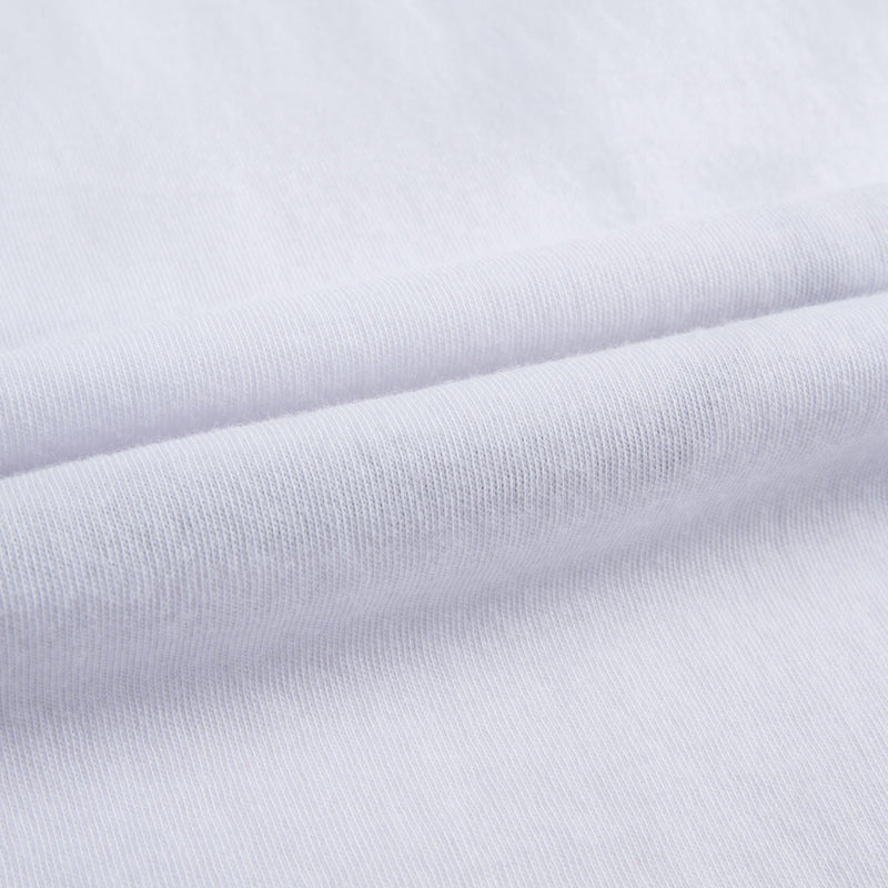 Boys White Cotton T-Shirt With Patch Trims