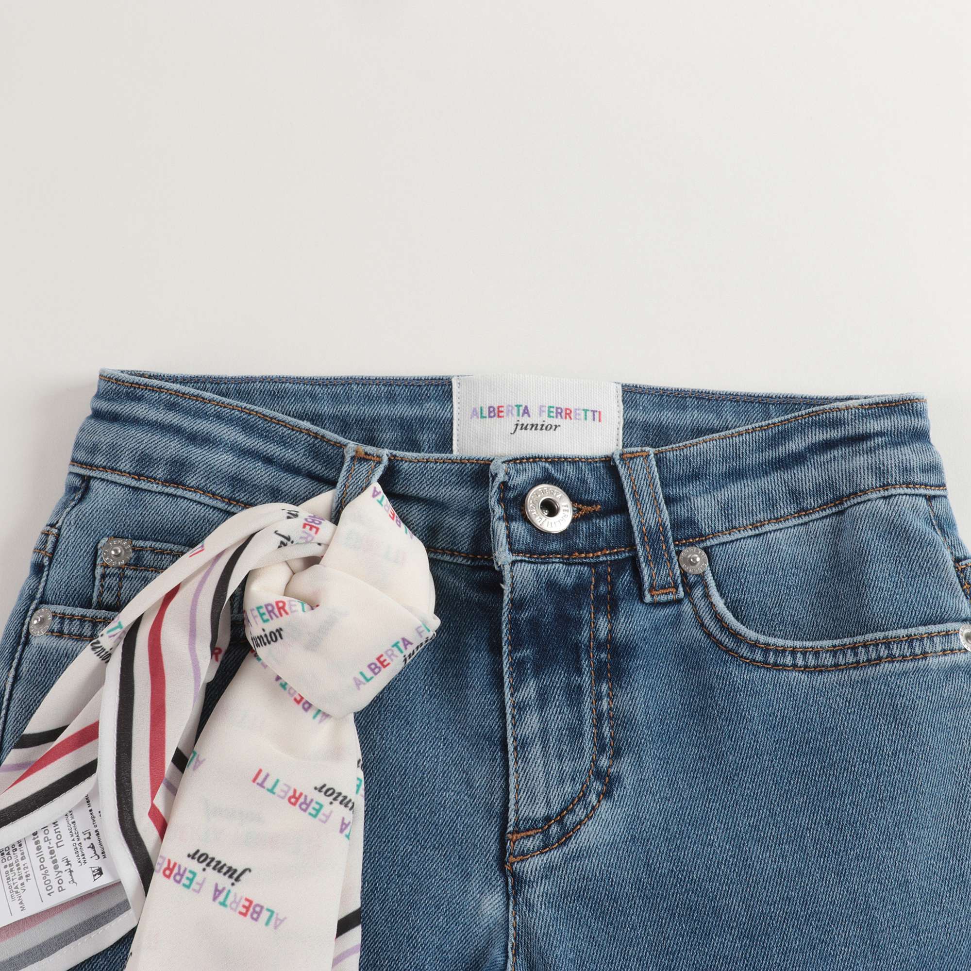 Girls Blue Denim Trousers