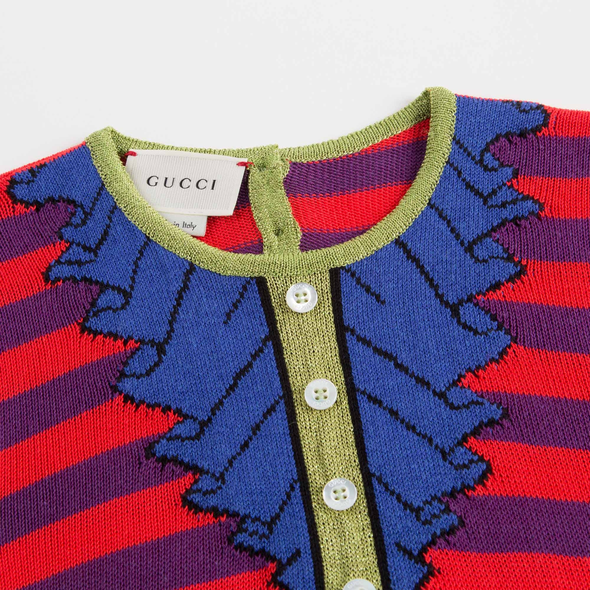 Girls Blue & Red Striped Top