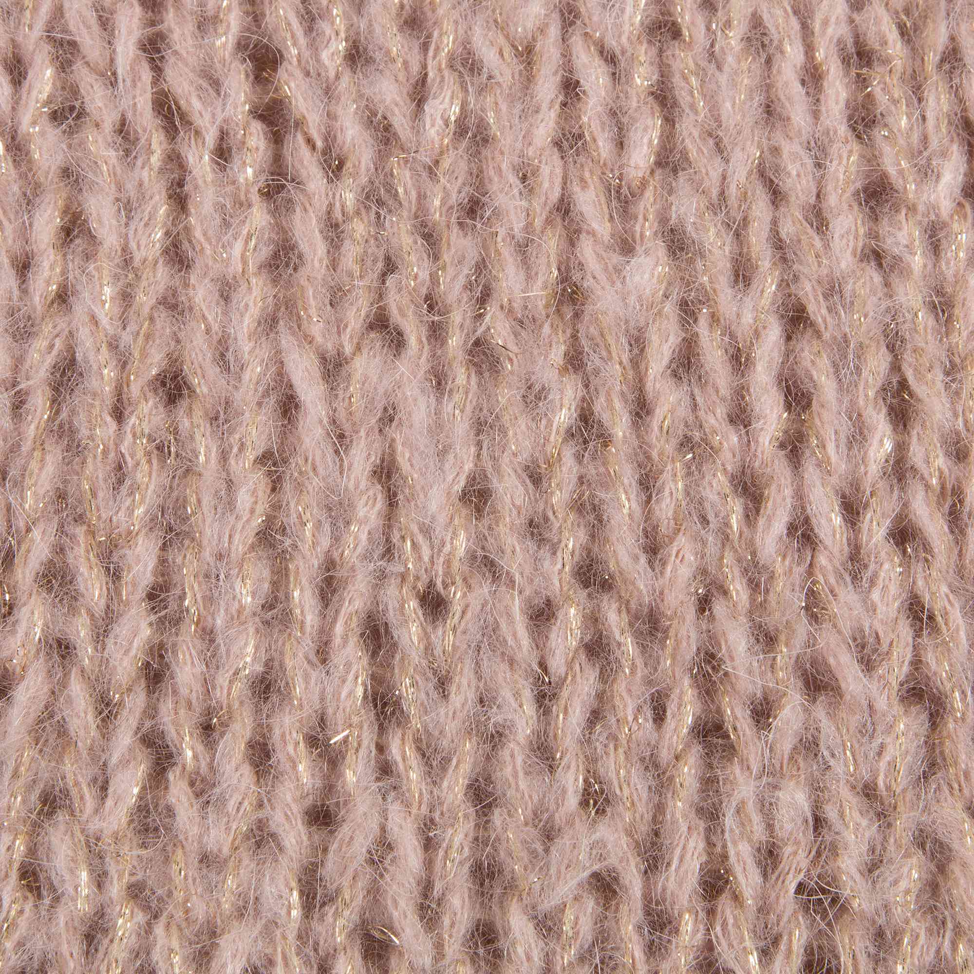 Girls Pink Mohair Gold Lurex Sweater