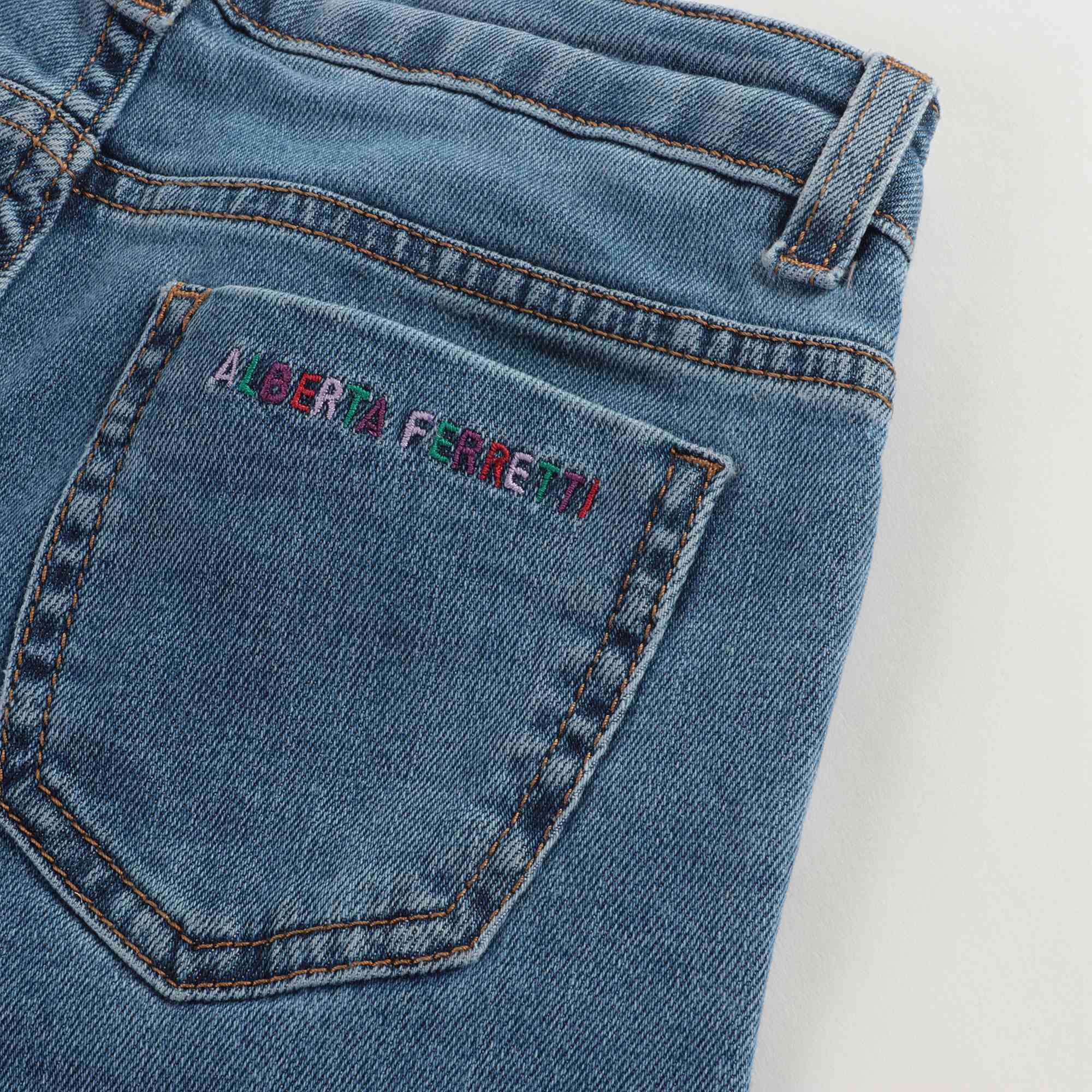 Girls Blue Denim Trousers