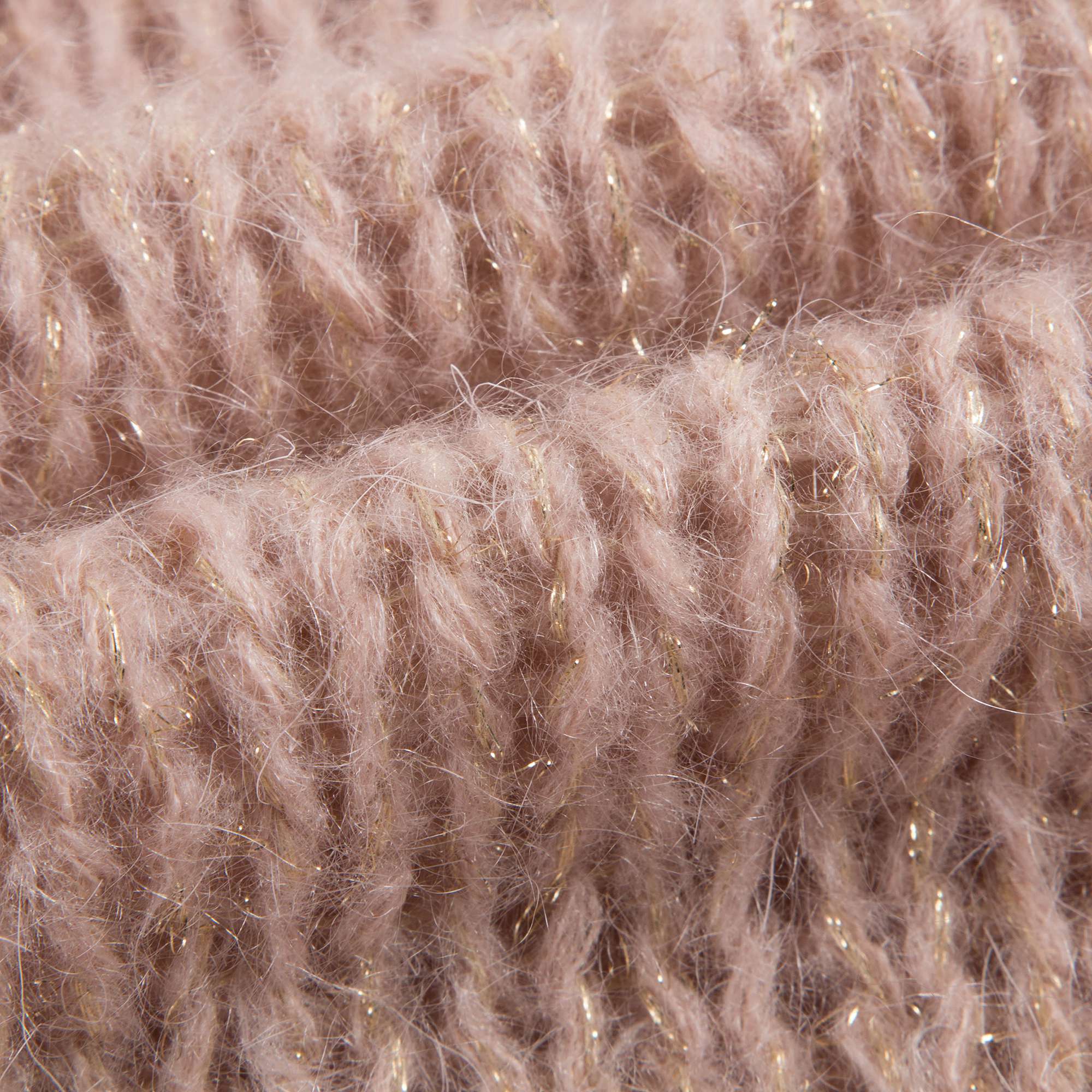 Girls Pink Mohair Gold Lurex Sweater