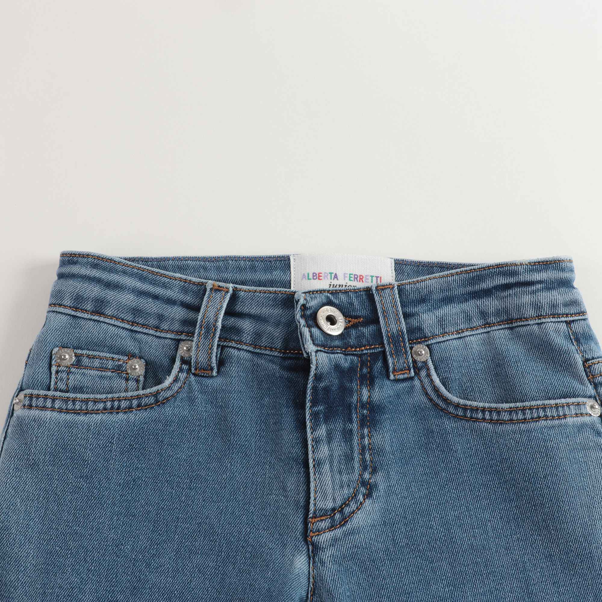 Girls Blue Denim Trousers