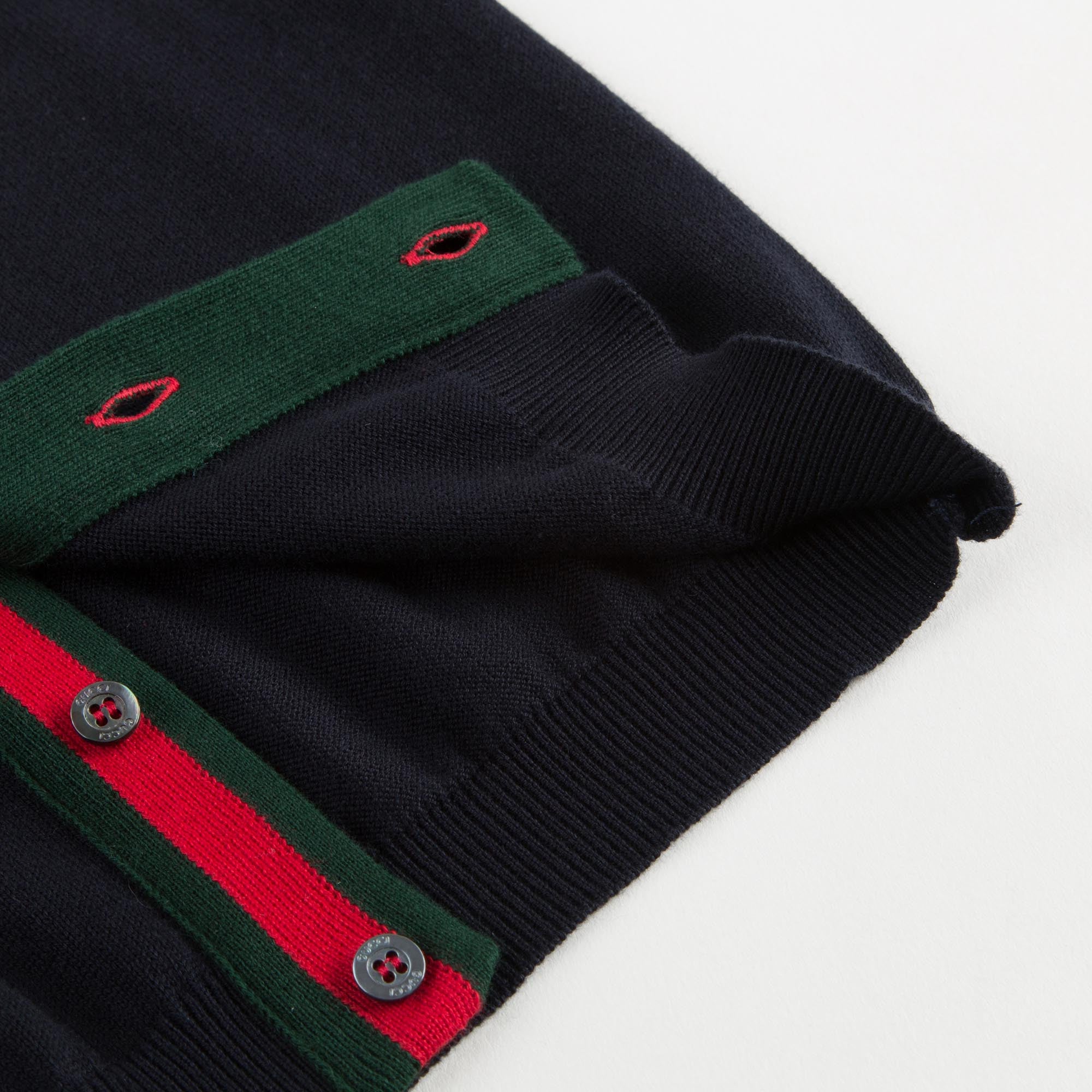 Baby Boys Black Knitted Cardigan