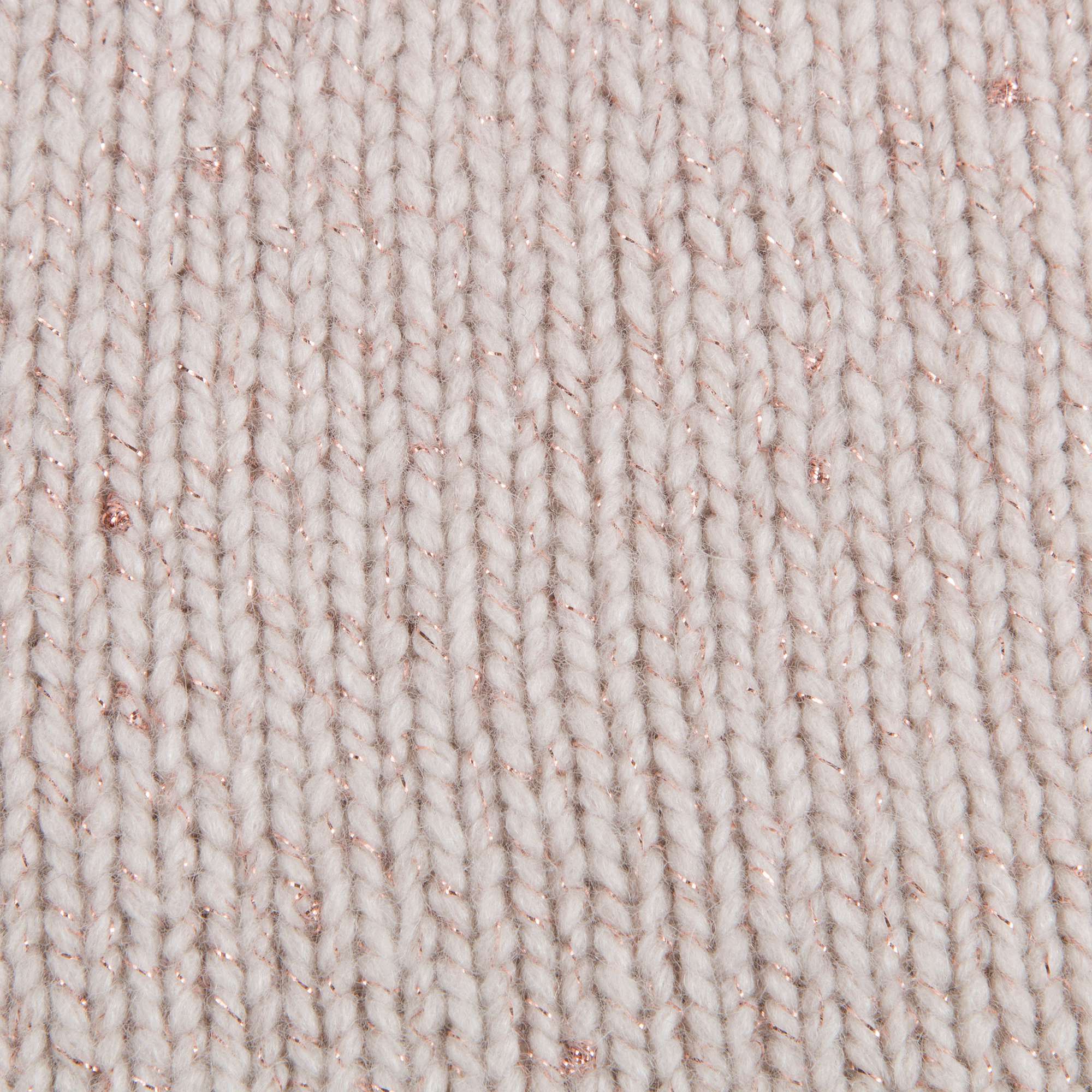 Girls Pink Lurex Knitted Wool Poncho