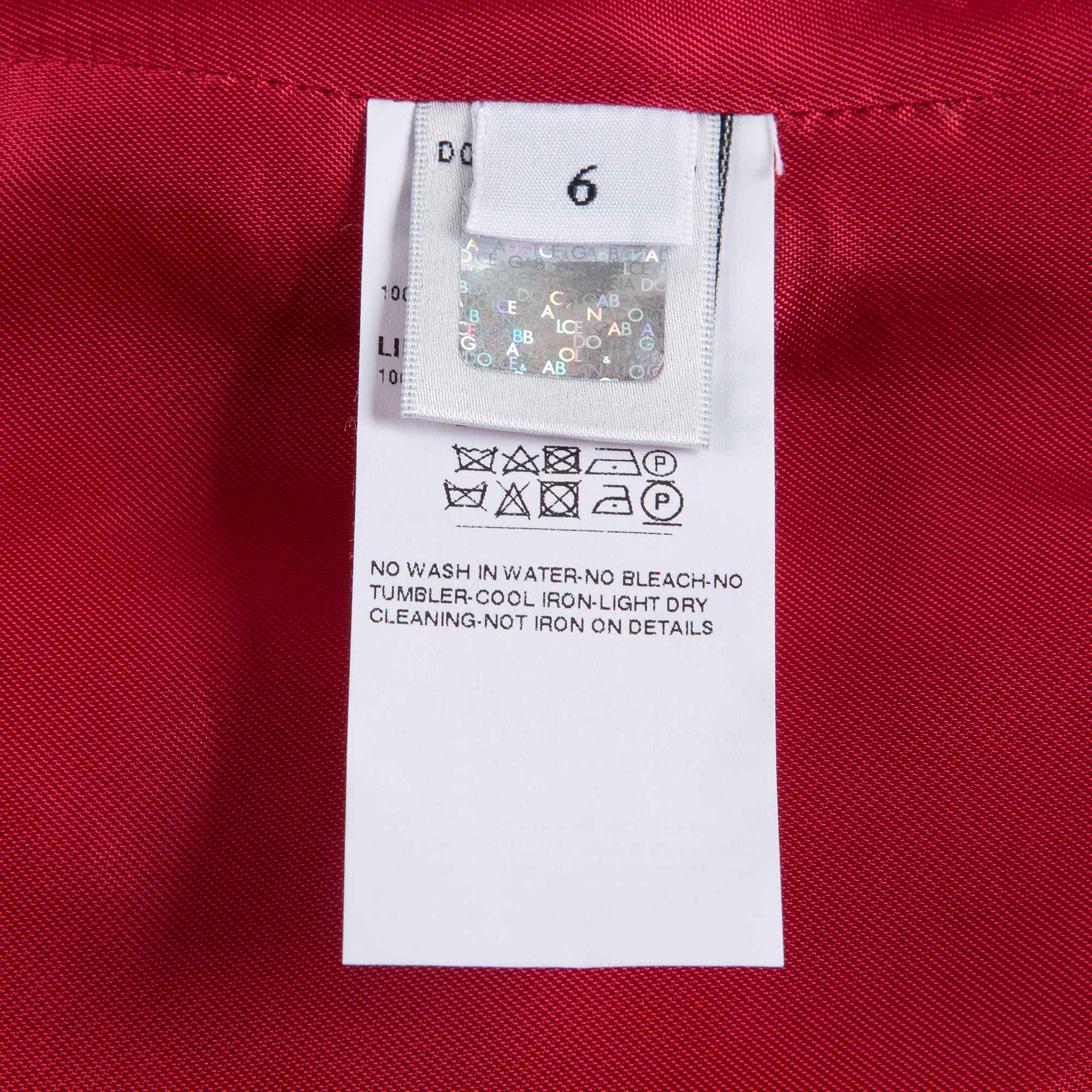 Girls Bright Red Wool Dress