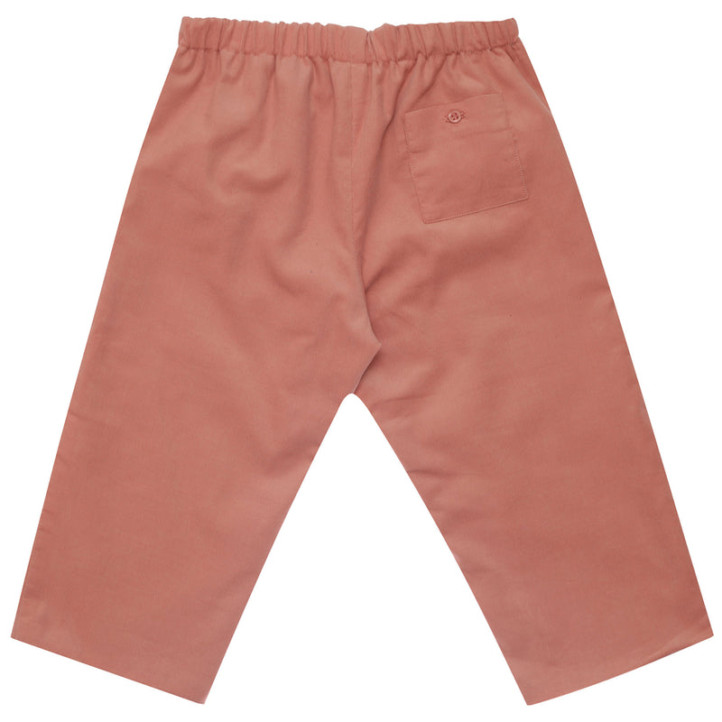 Baby Dusky Pink Cotton Trouser - CÉMAROSE | Children's Fashion Store - 2