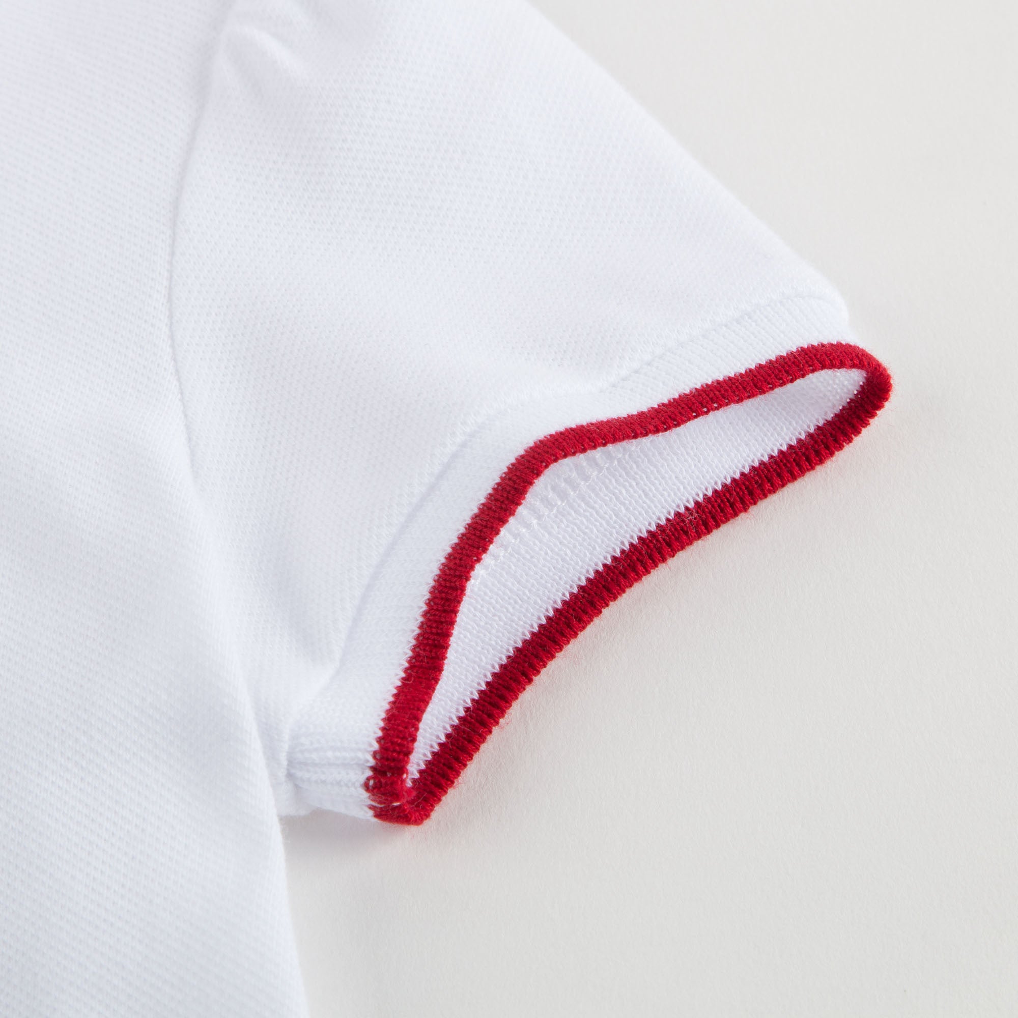 Girls White Polo Shirt with Trims