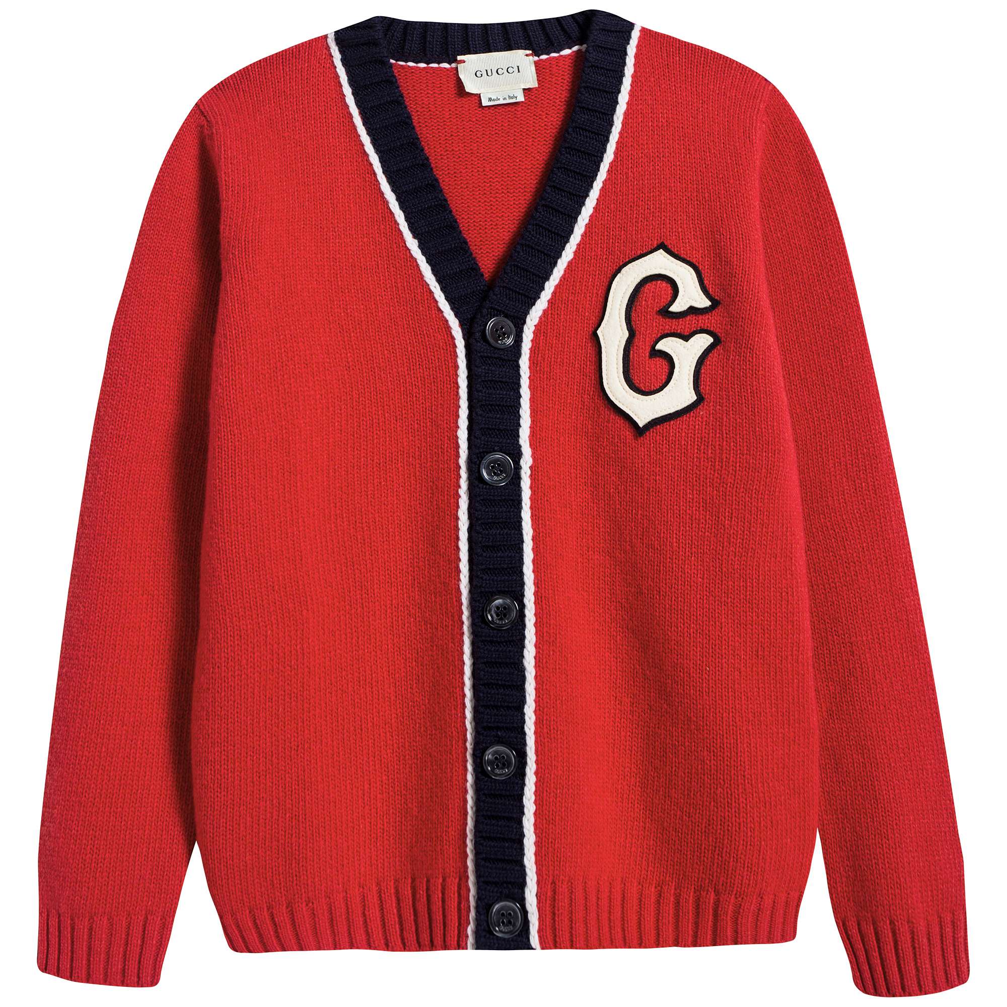 Boys Red Wool Cardigan