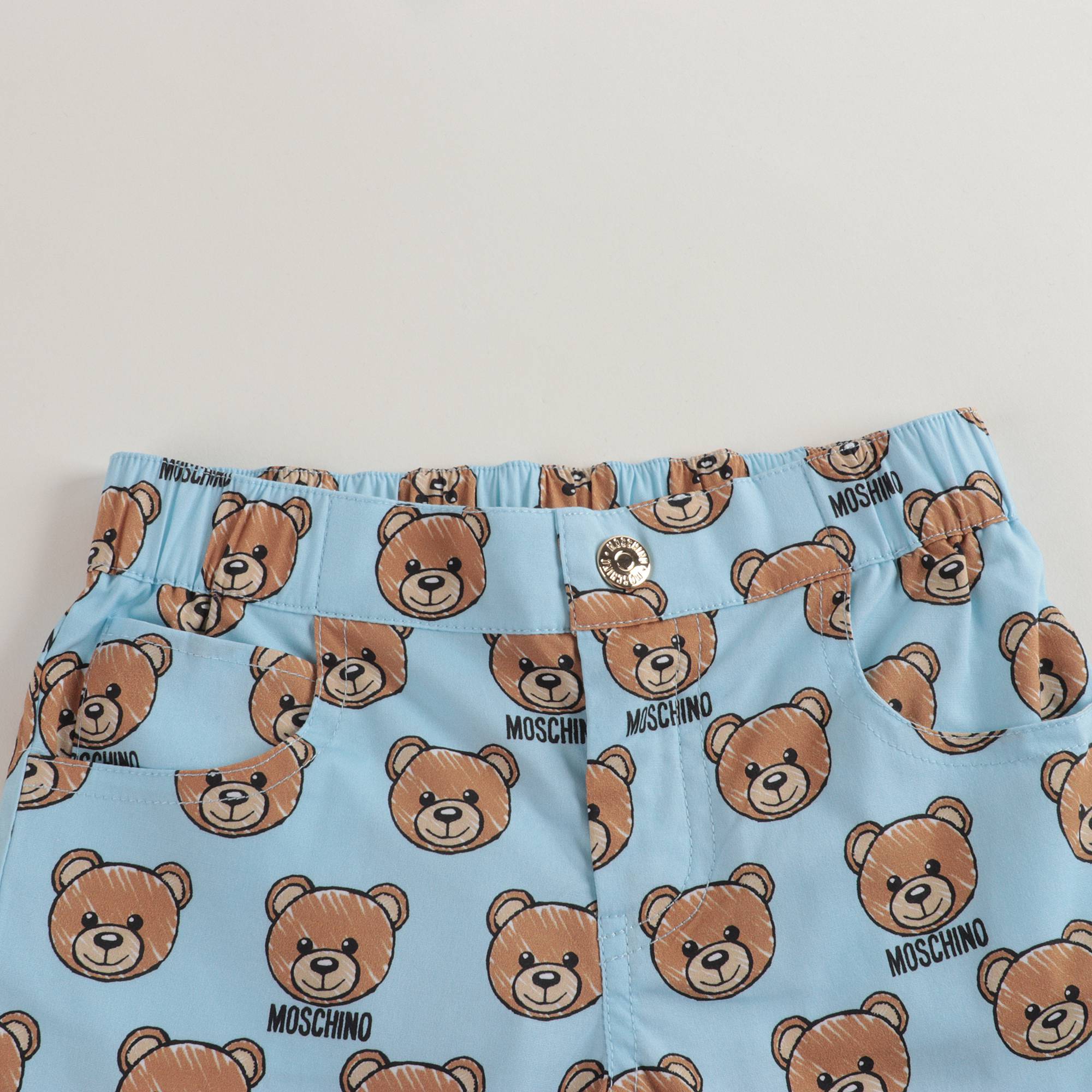 Baby Boys Blue Toy Cotton Shorts