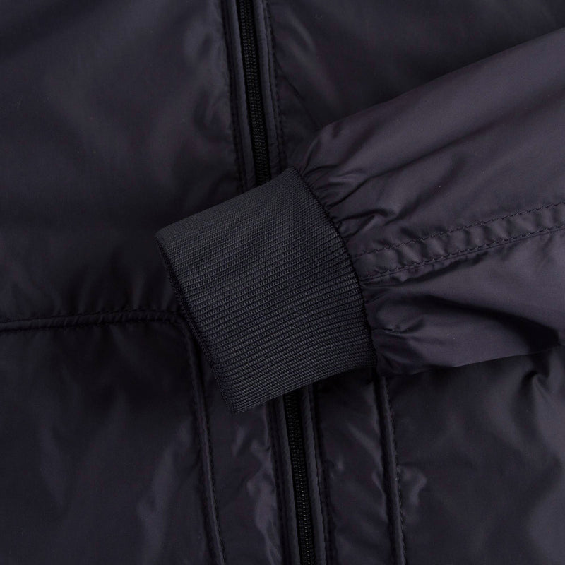 Boys Navy Blue Ribbed Cuffs 'Ferdinand' Jacket With Black Zipper