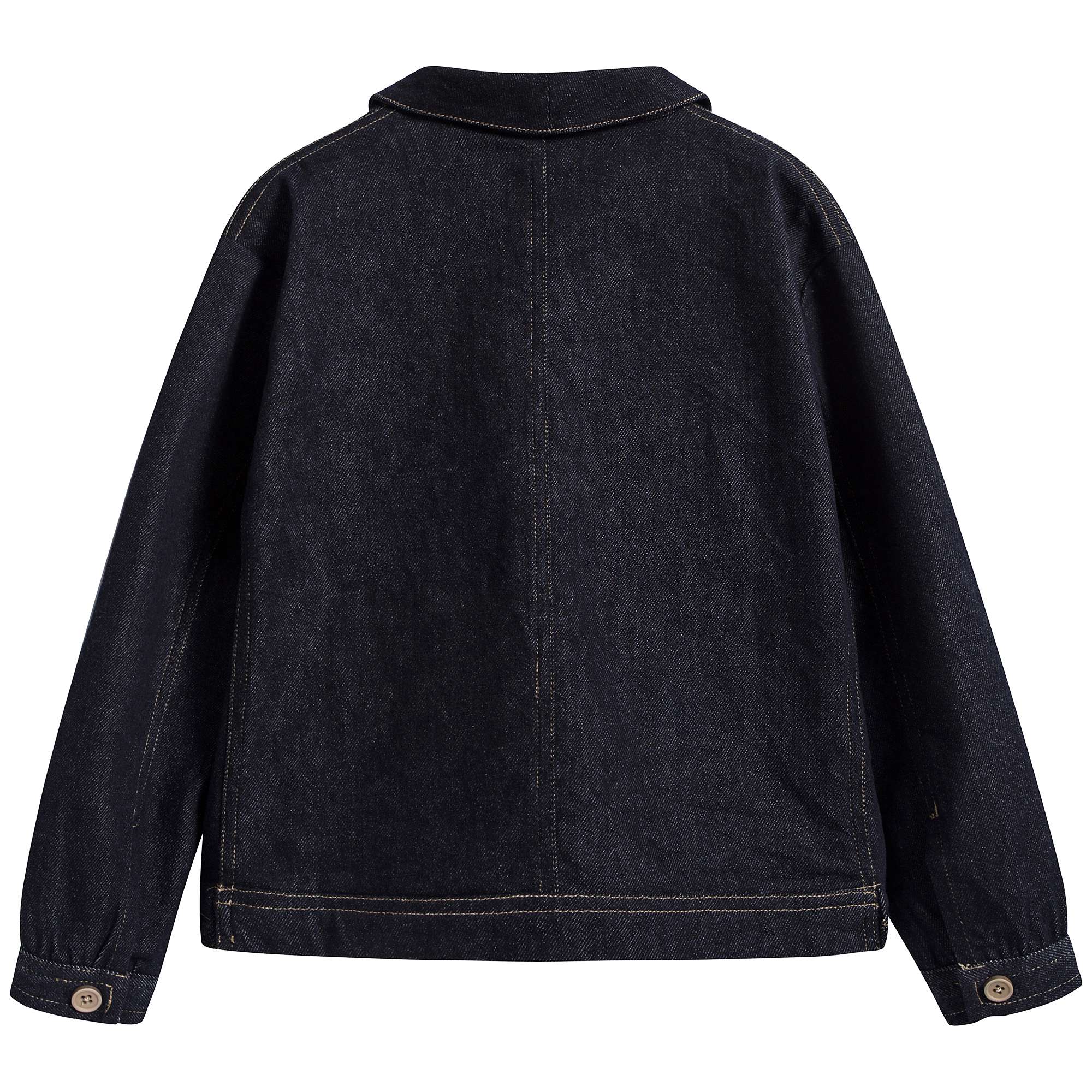 Boys Dark Blue Cotton Jacket