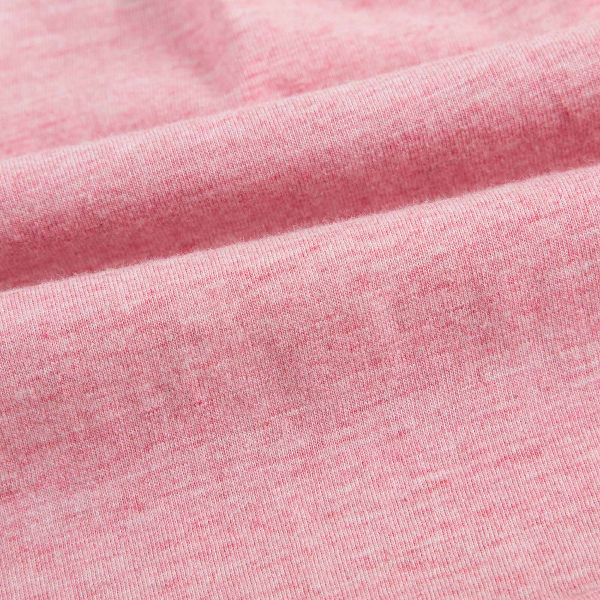 Girls Pink T-Shirt with Check Trim