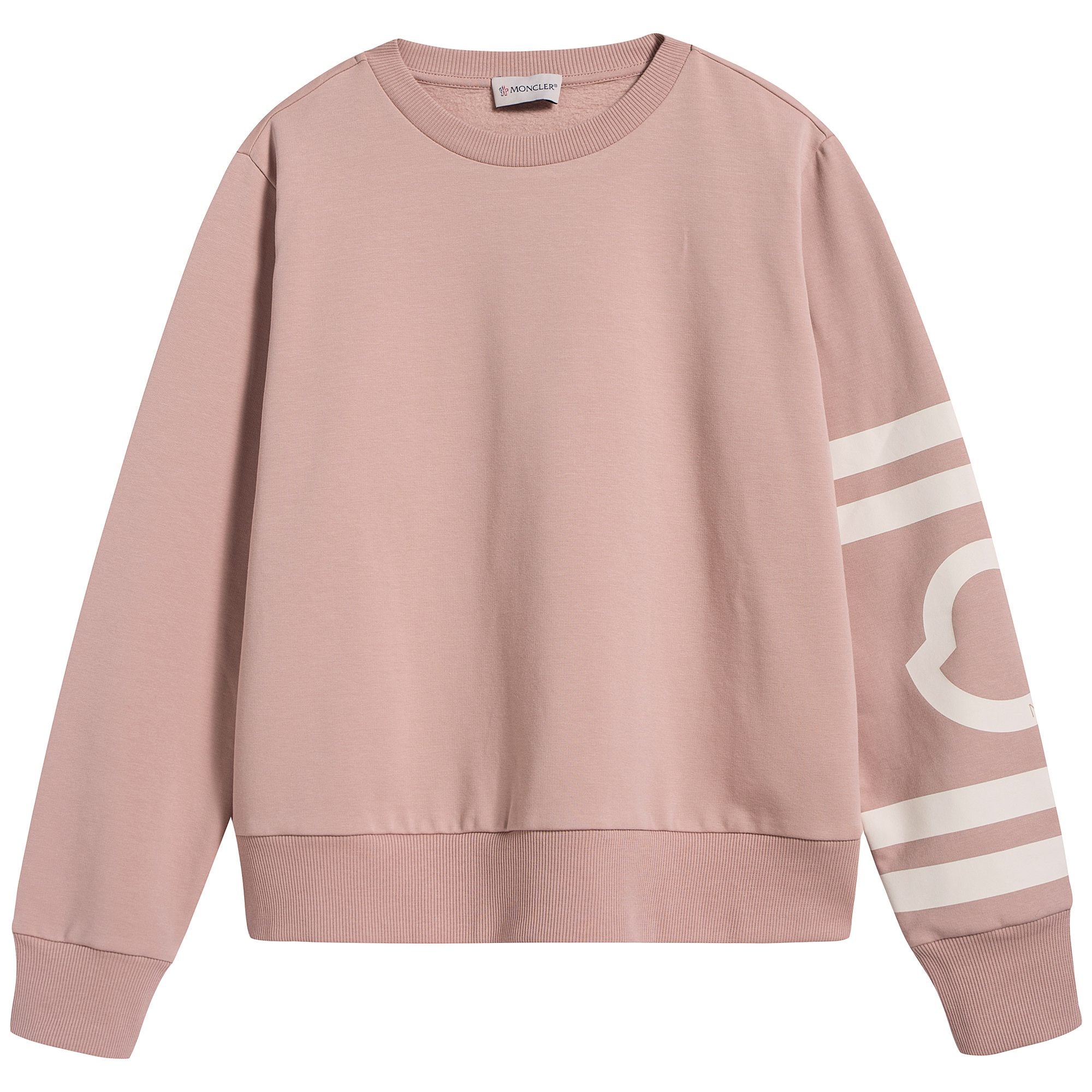 Girls Pink Logo Cotton Sweater