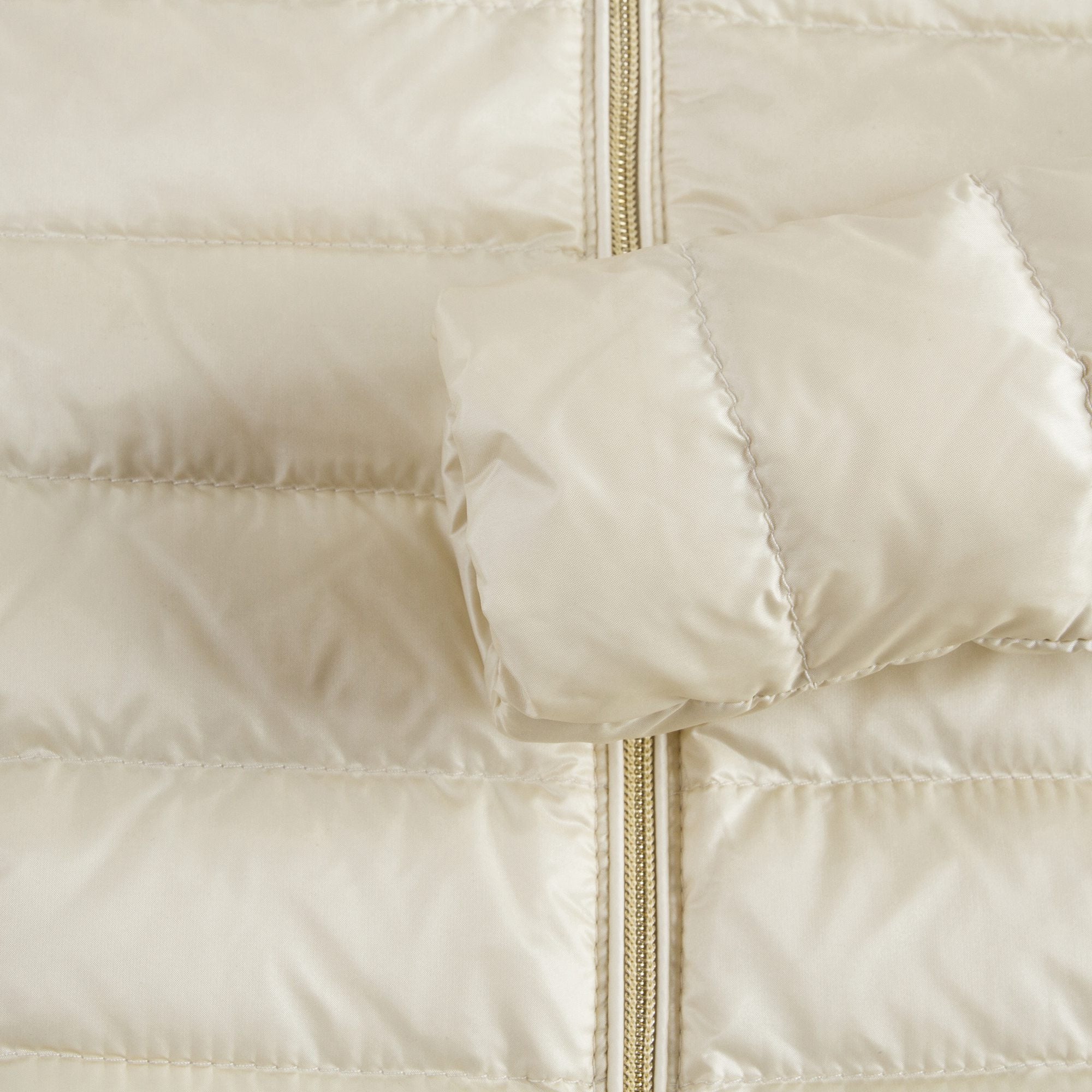 Girls Milk White Hidden Pocket Down Padded 'Ambrine' Jacket