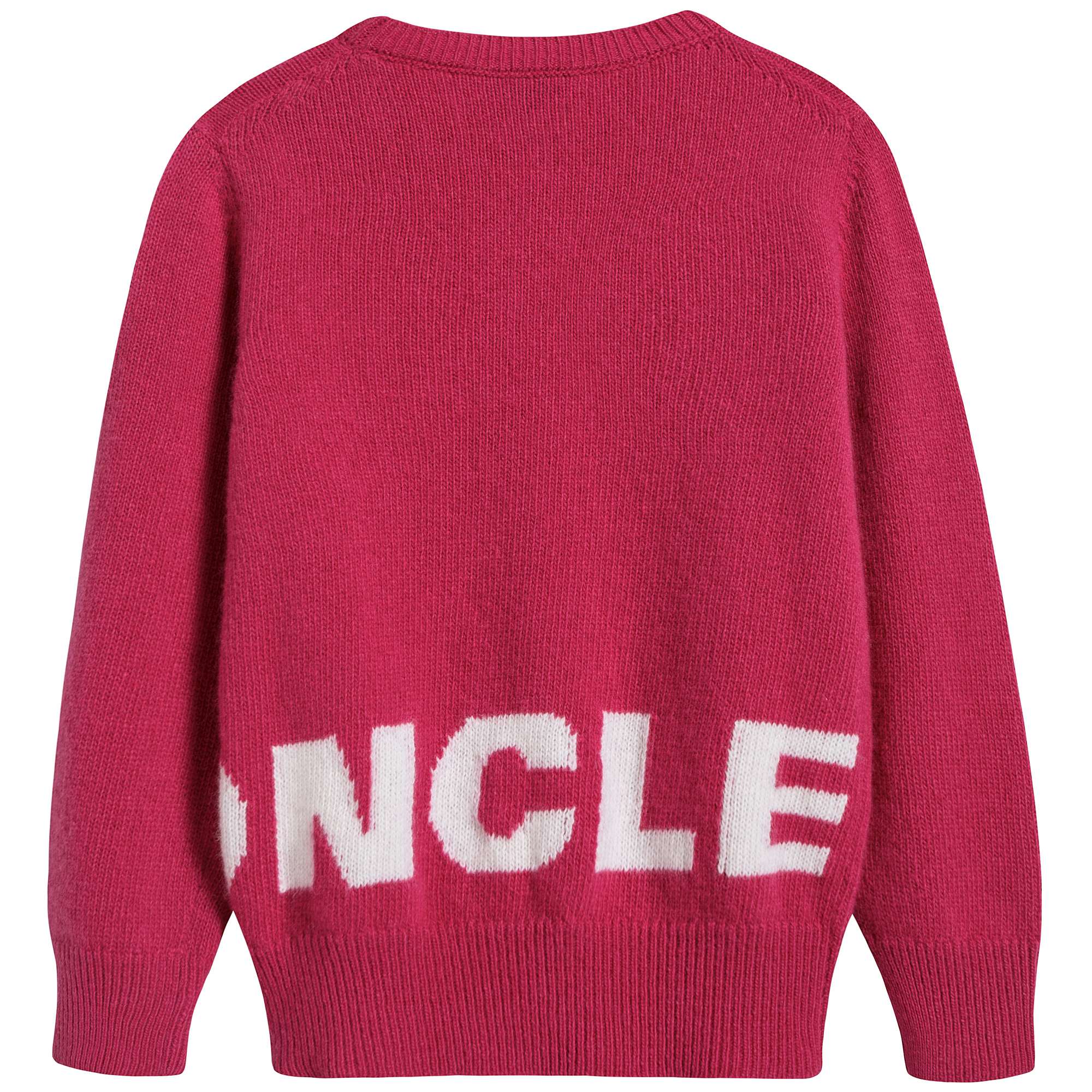 Boys & Girls Bright Pink Logo Wool Sweater