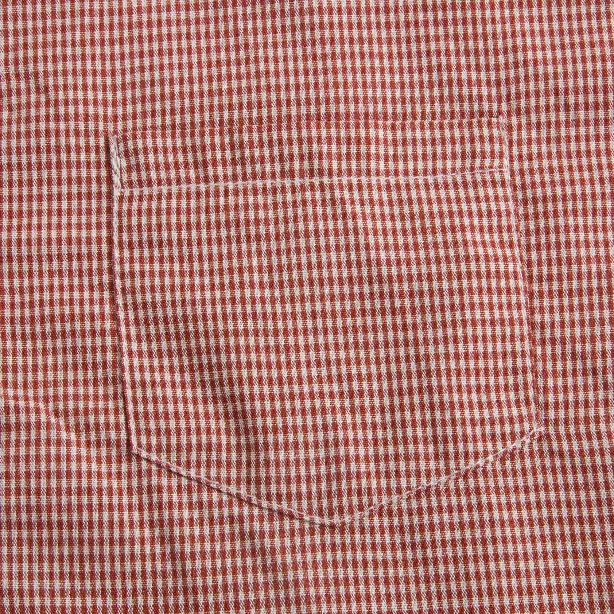 Girls Red Micro Check Cotton Blouse