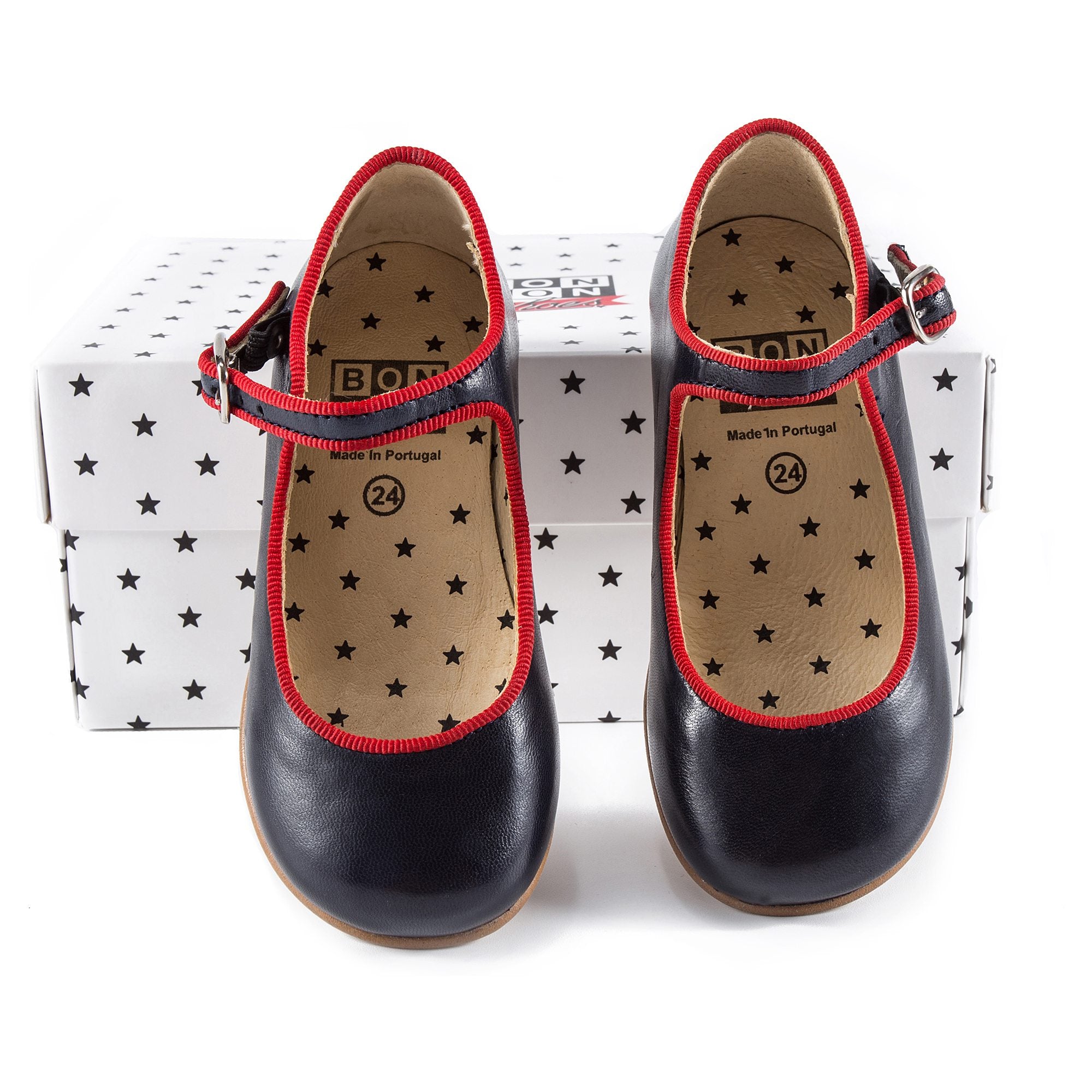 Girls Black Leather Shoes