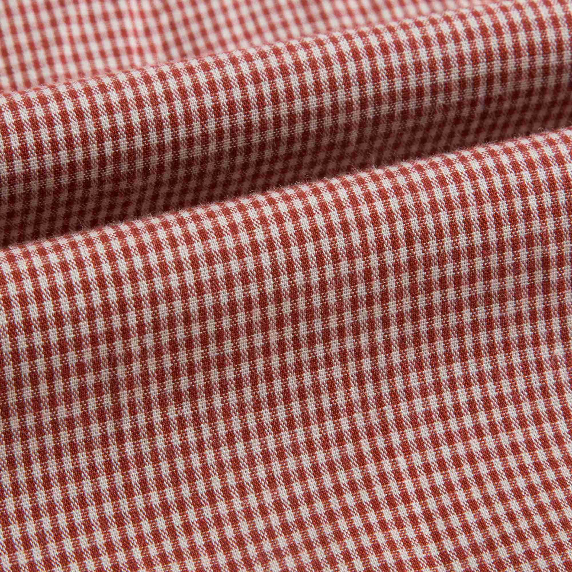 Girls Red Micro Check Cotton Blouse
