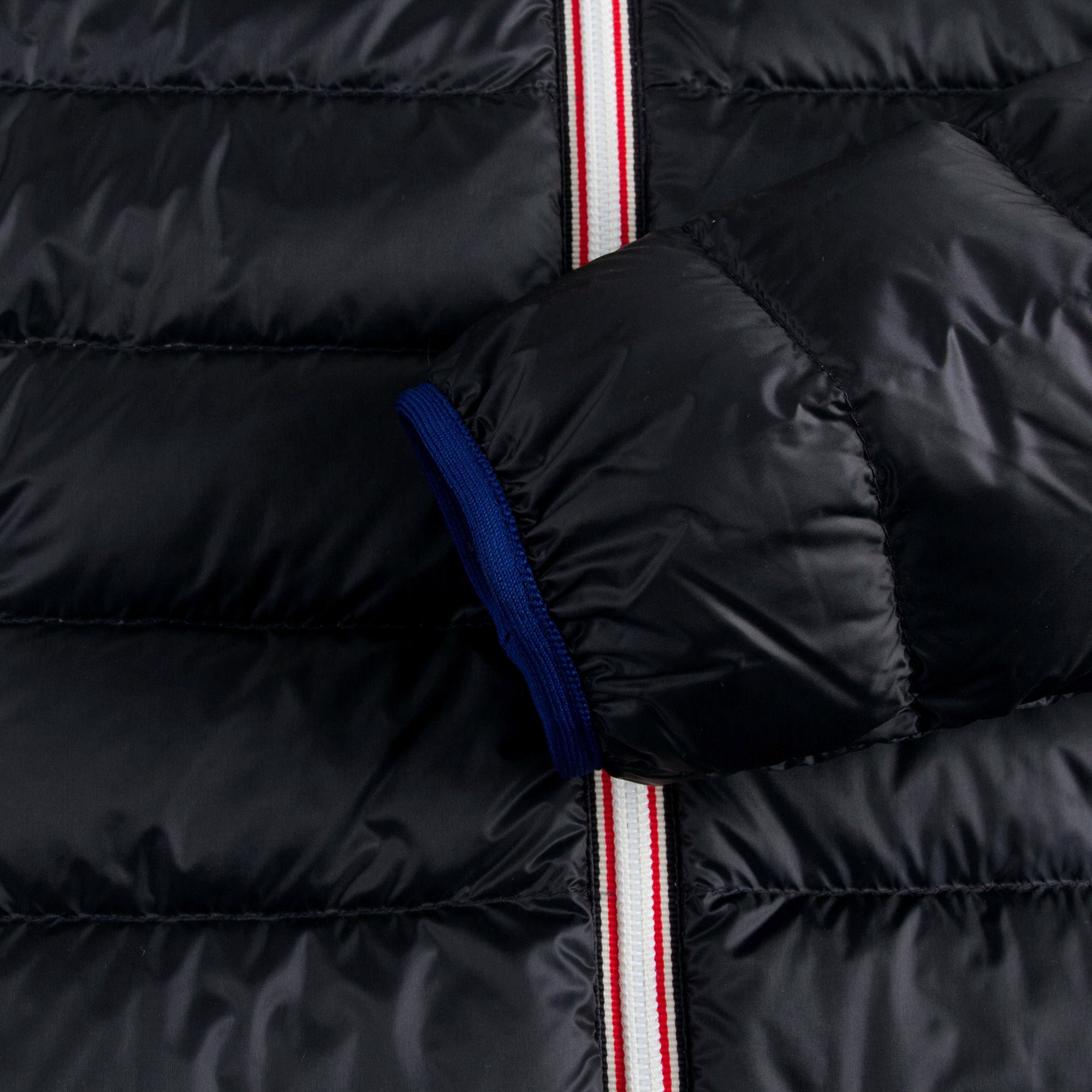Boys Navy Blue Down Padded Hooded 'Athenes' Jacket With Hidden Pocket