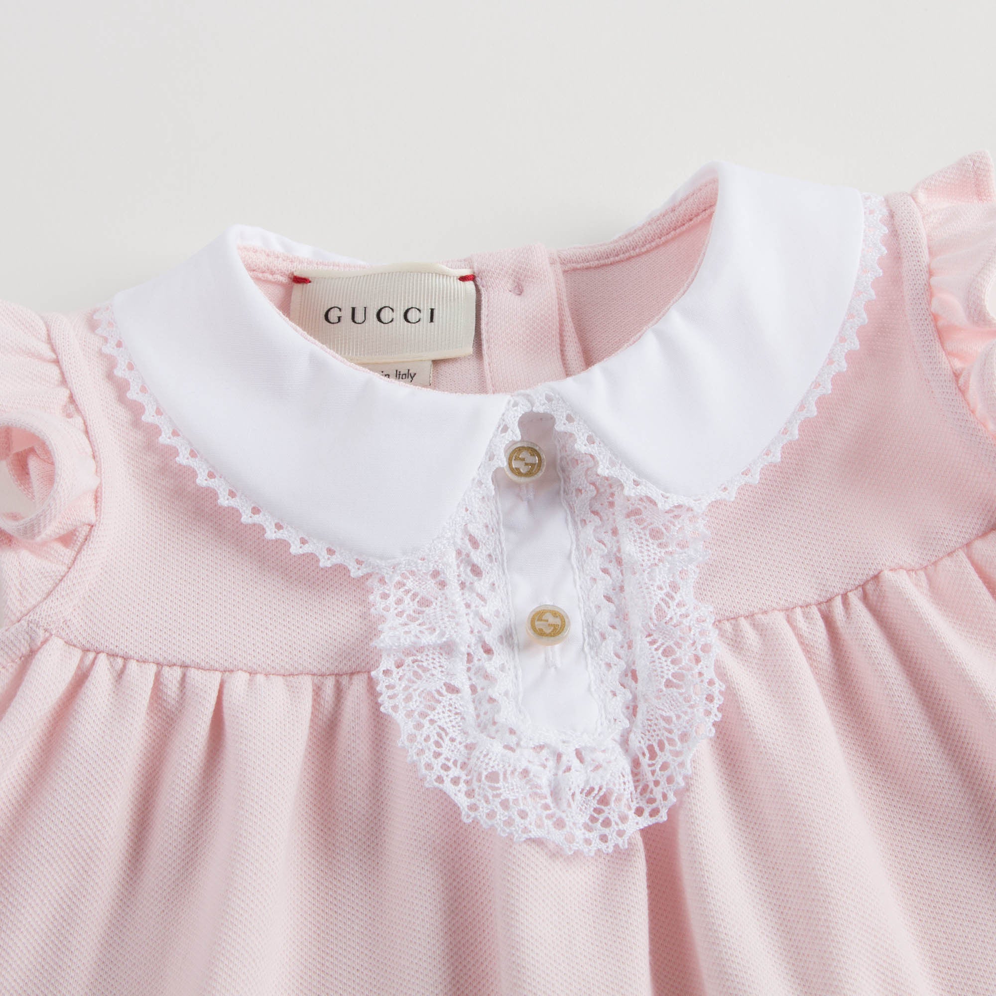 Baby Girls Pink Cotton Piqué Dress