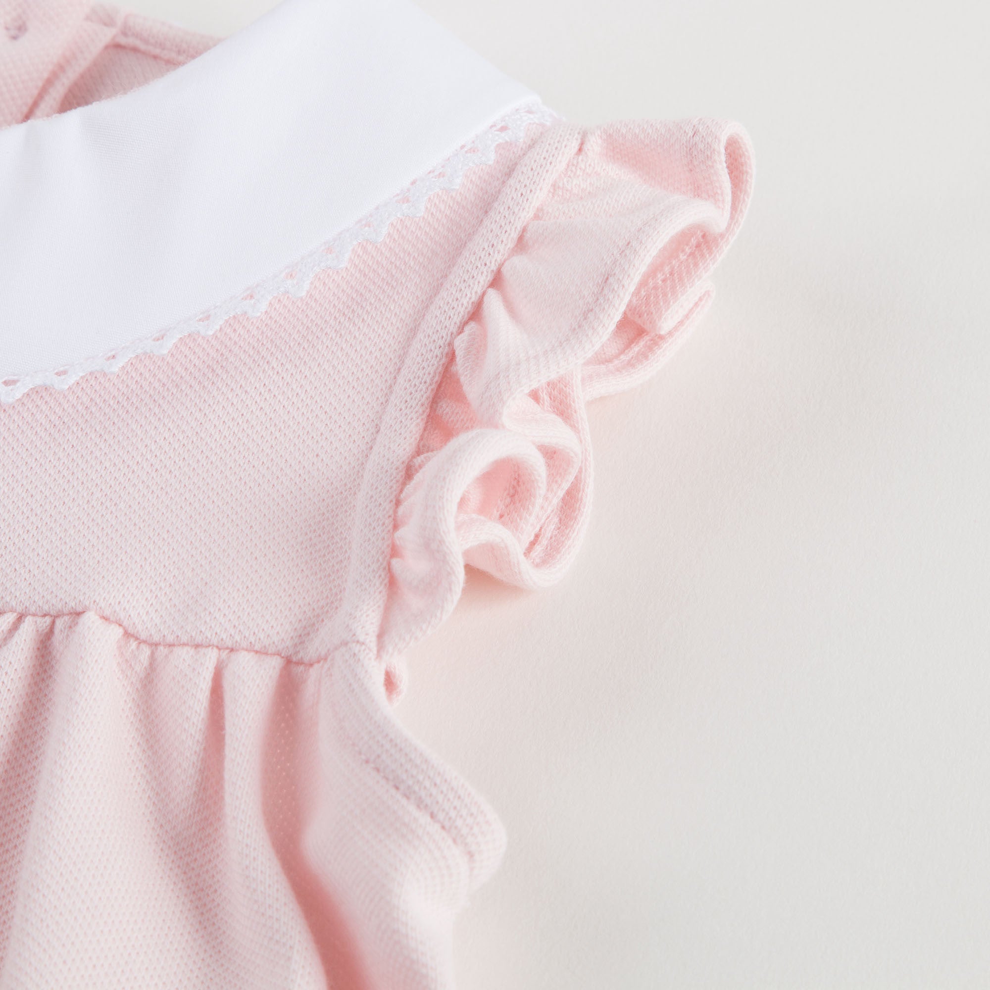Baby Girls Pink Cotton Piqué Dress