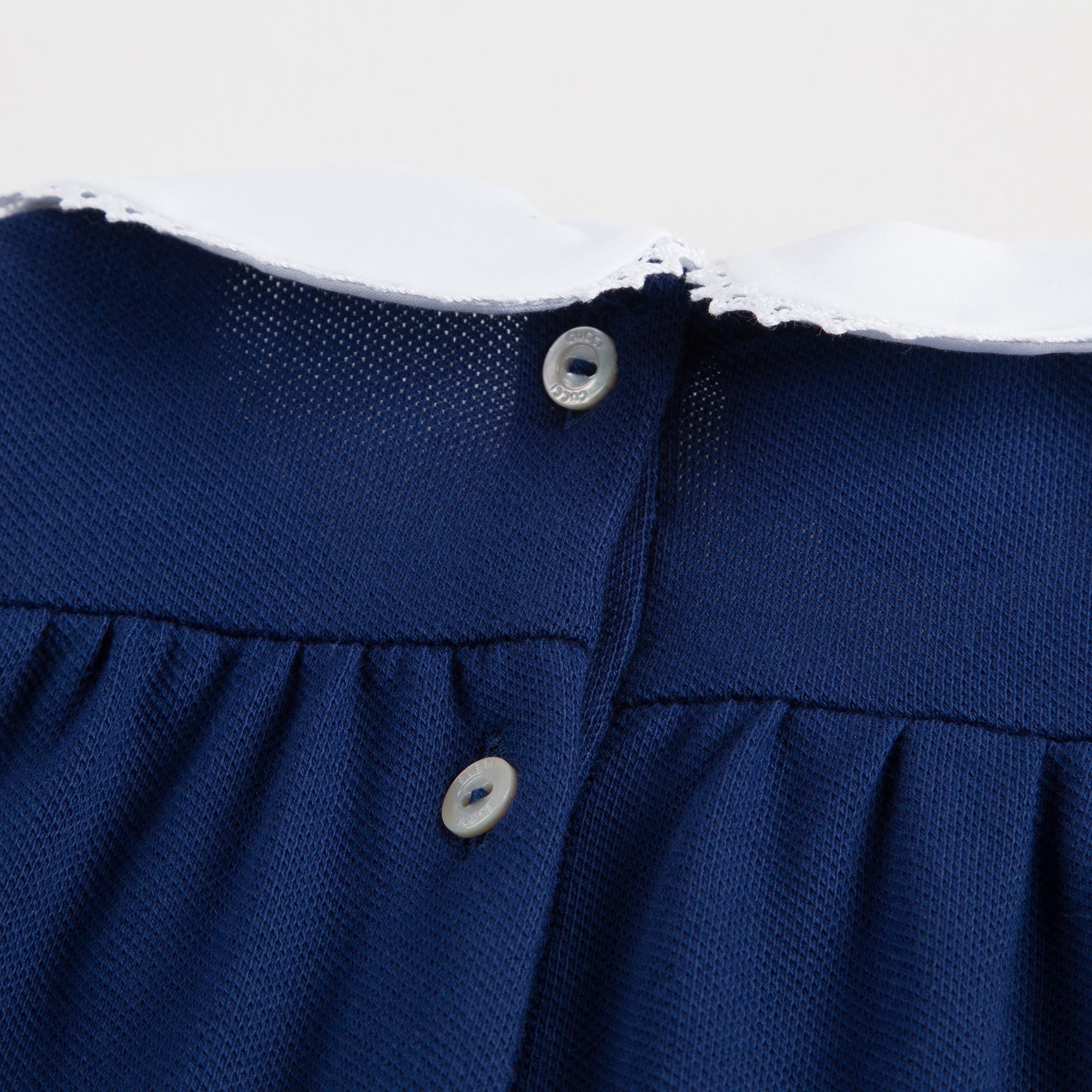 Baby Girls Blue Cotton Piqué Dress