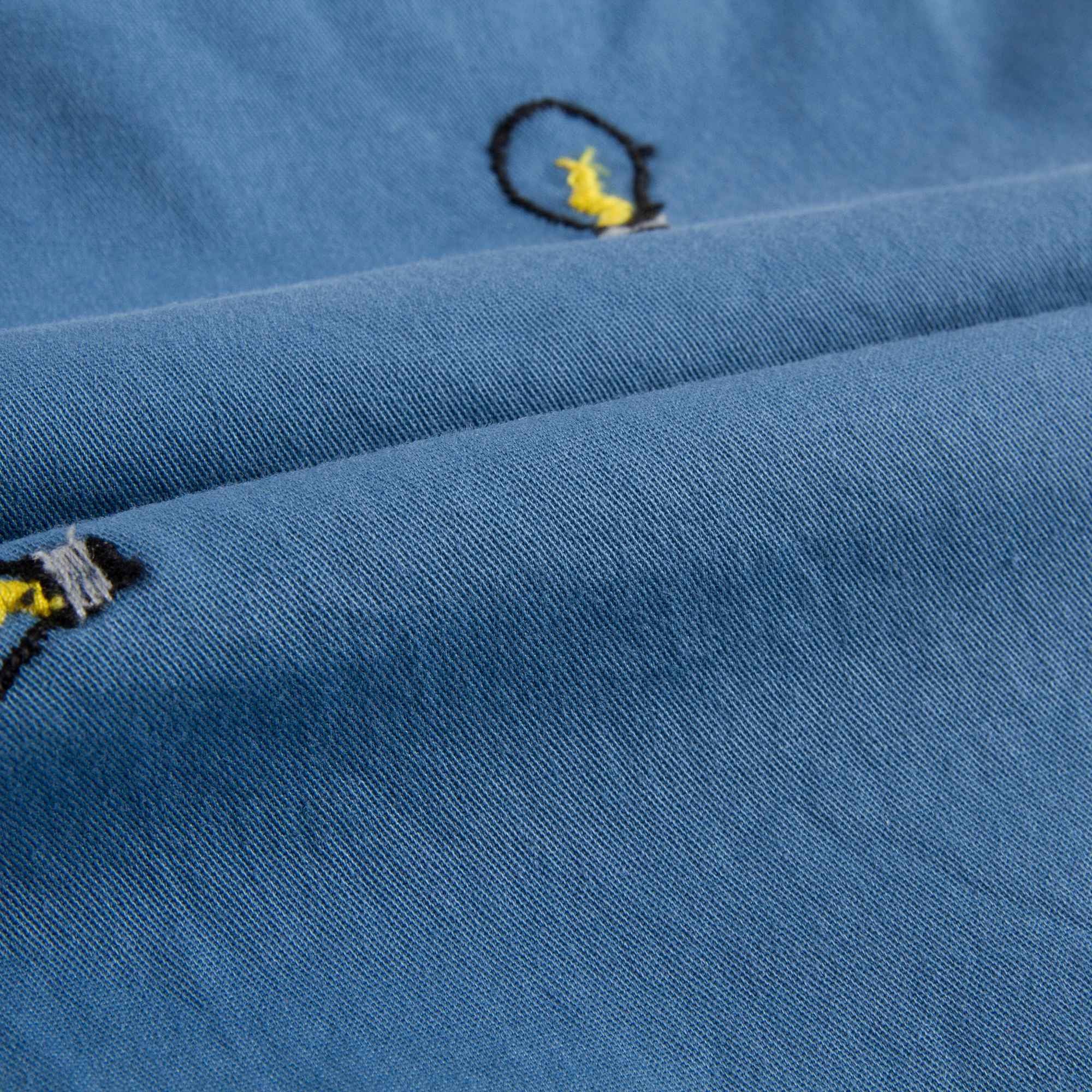 Baby Boys Light Blue Cotton Printed Trims Trousers