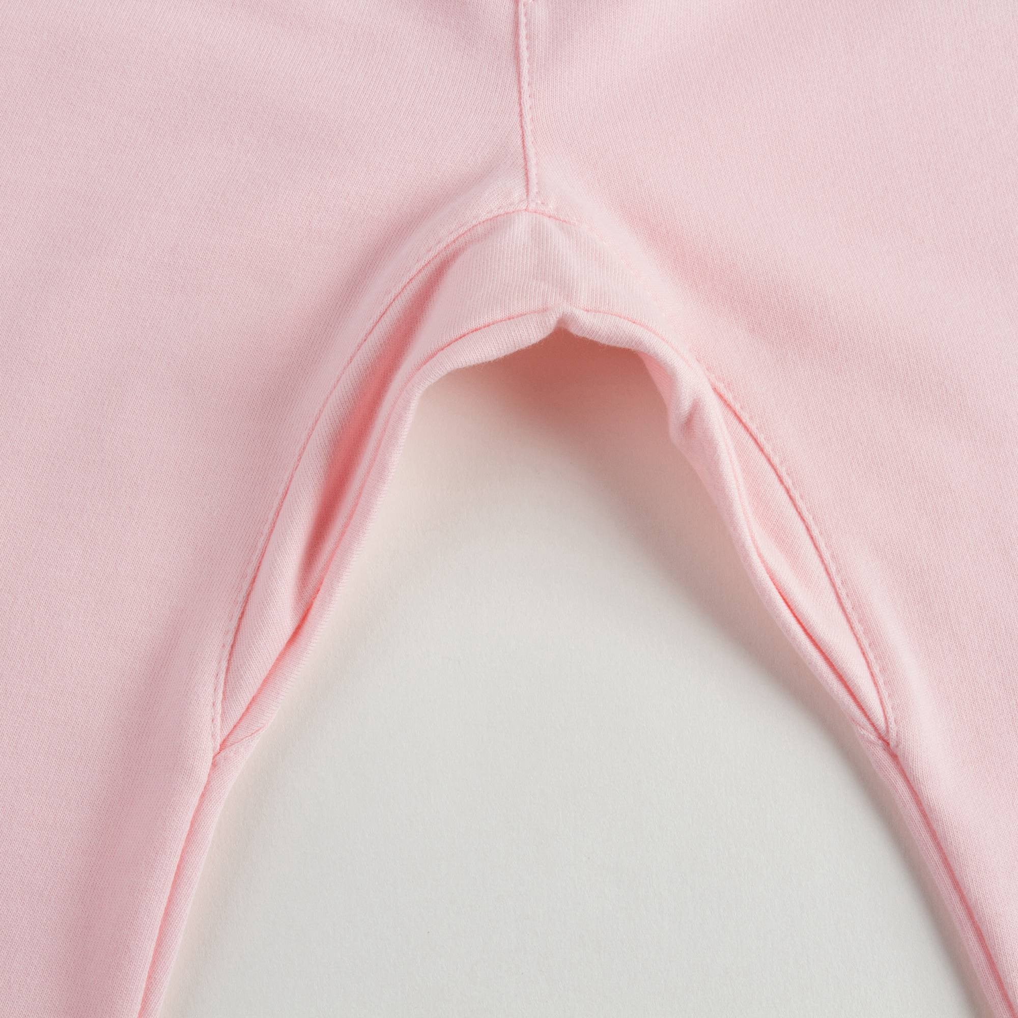 Baby Girls Pink Cotton Trousers With Brand Logo Print