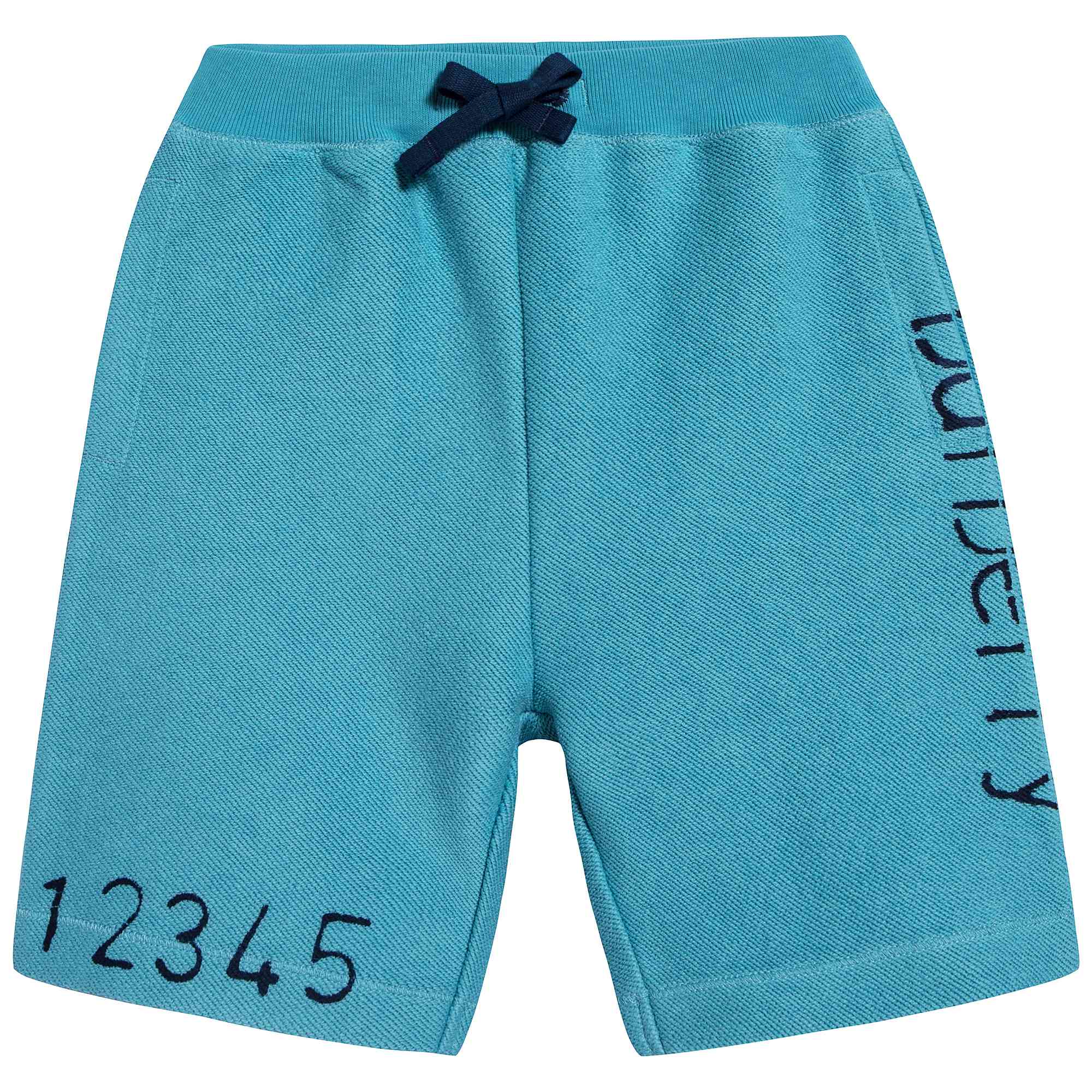 Baby Boys Bright Cyan Blue Cotton Shorts