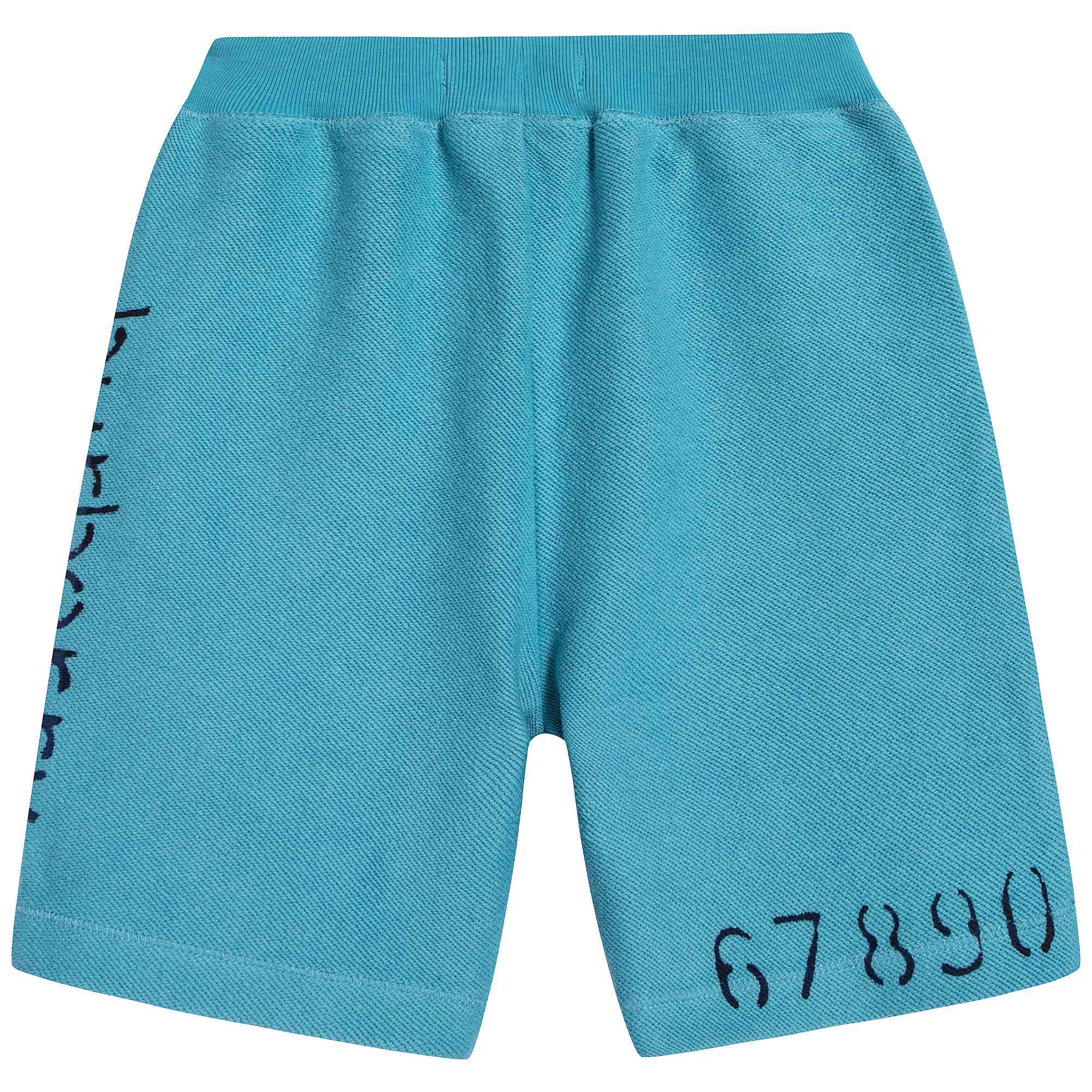 Baby Boys Bright Cyan Blue Cotton Shorts