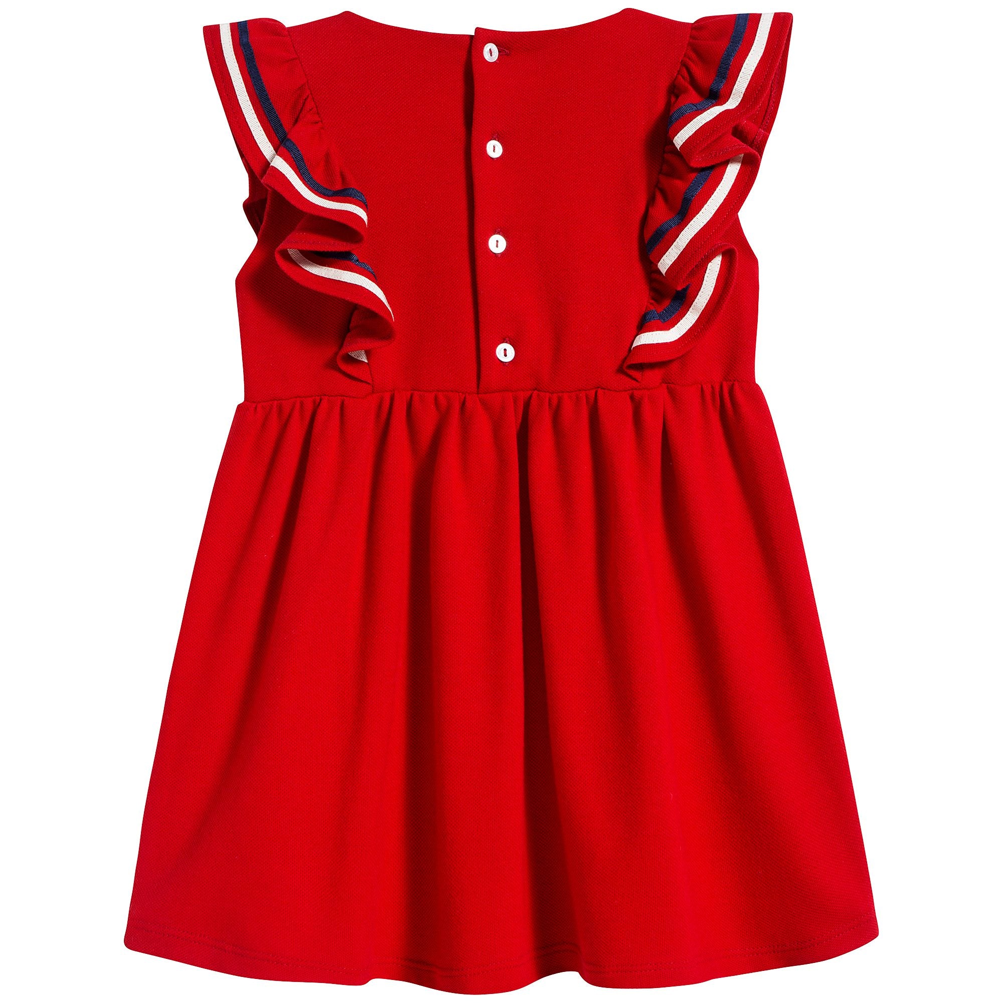 Baby Girls Red Cotton Dress