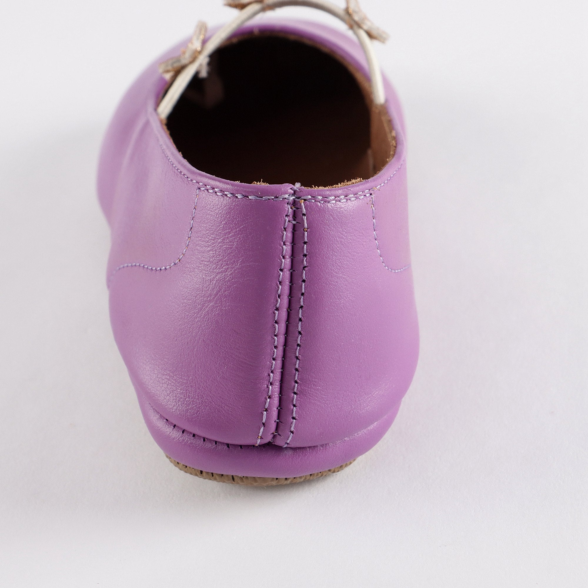 Girls Purple Stars Leather Shoes