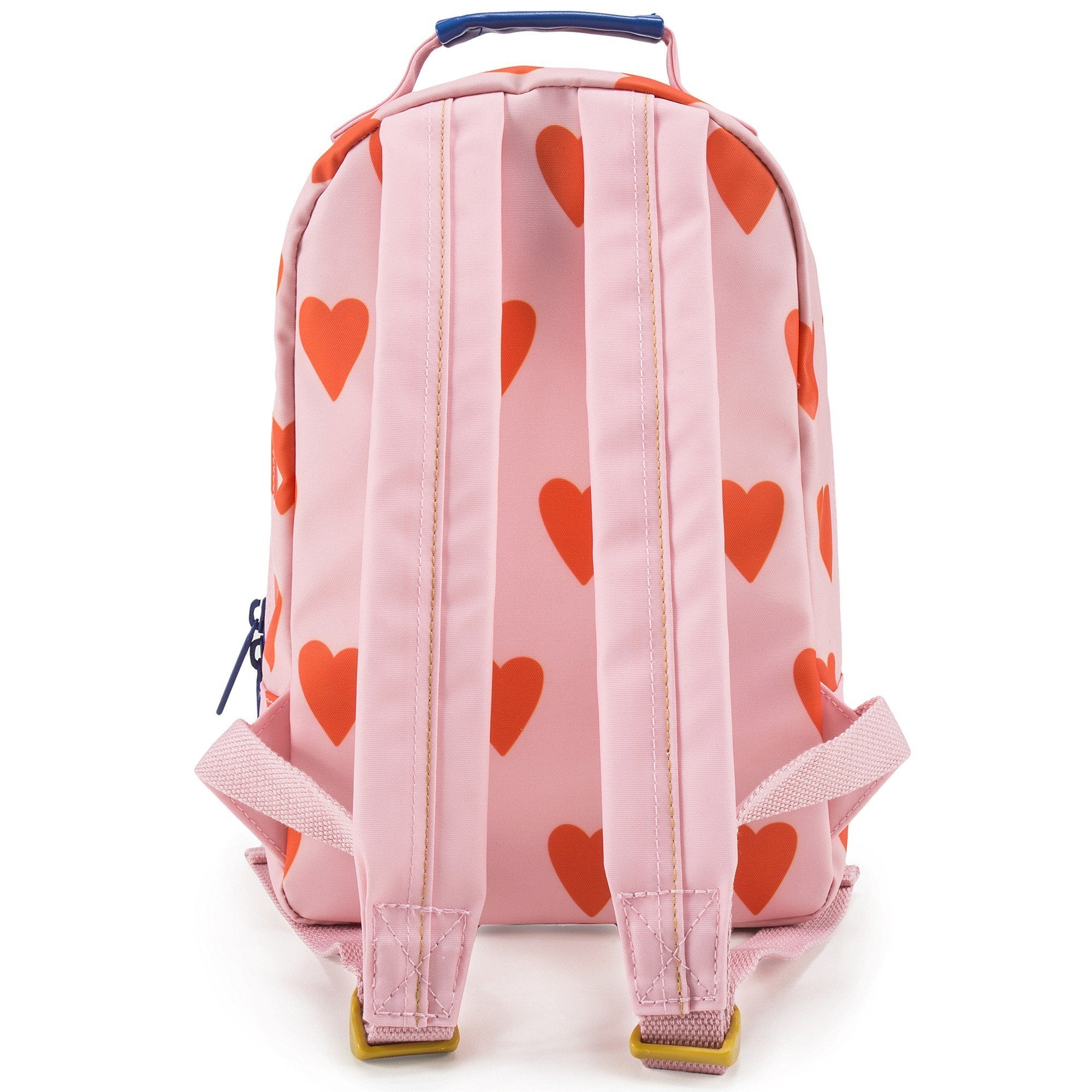 Girls Soft Pink & Orange Mini Hearts Backpack（20 x 10 x 30 cm）