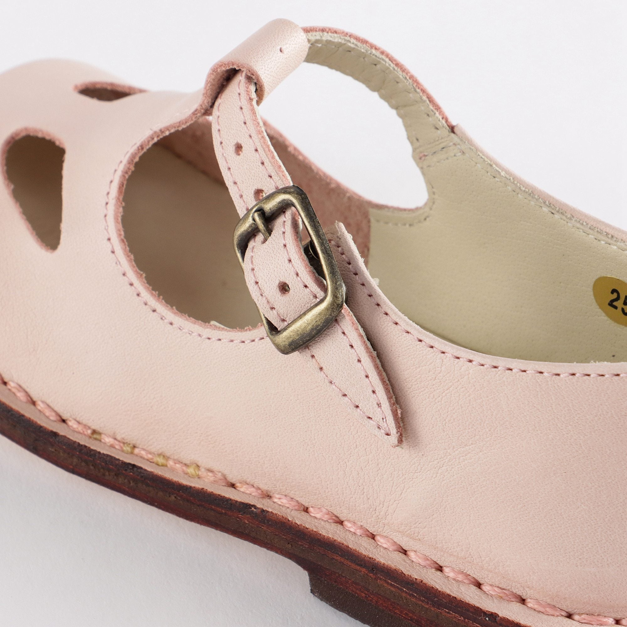 Girls Pink Leather Shoes
