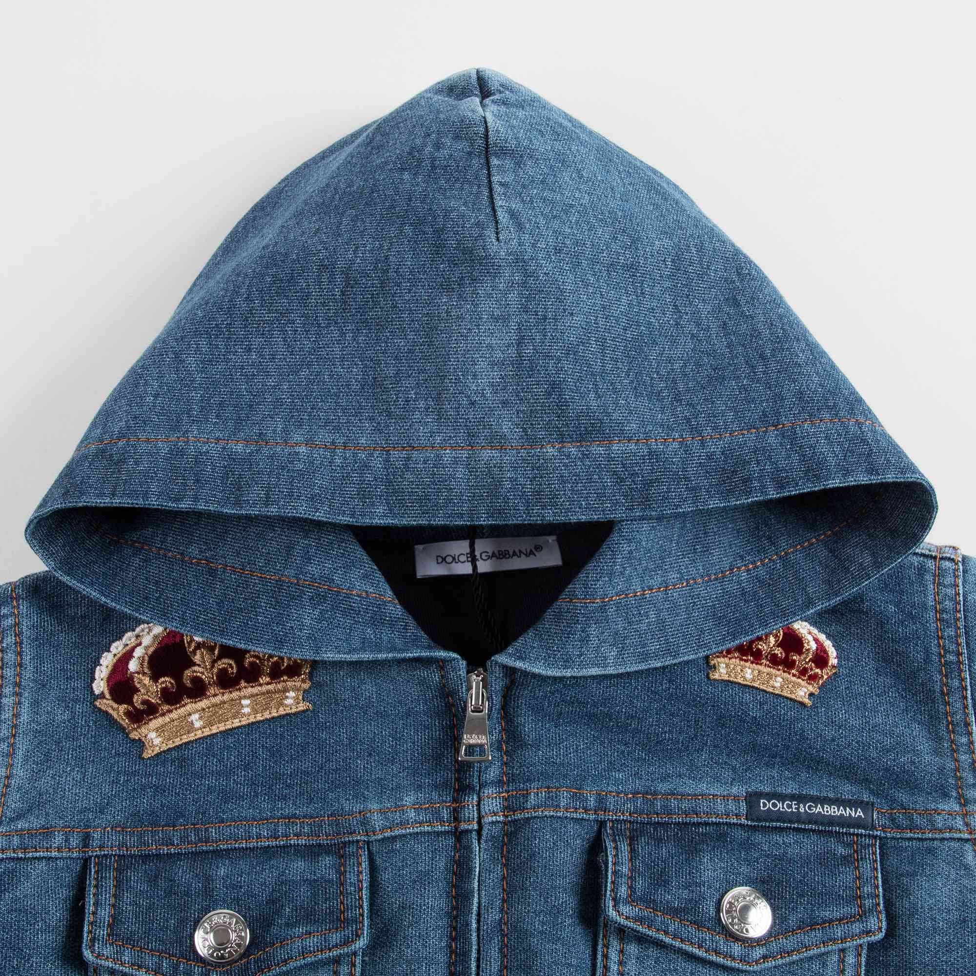Baby Denim Blue Cotton Cardigan