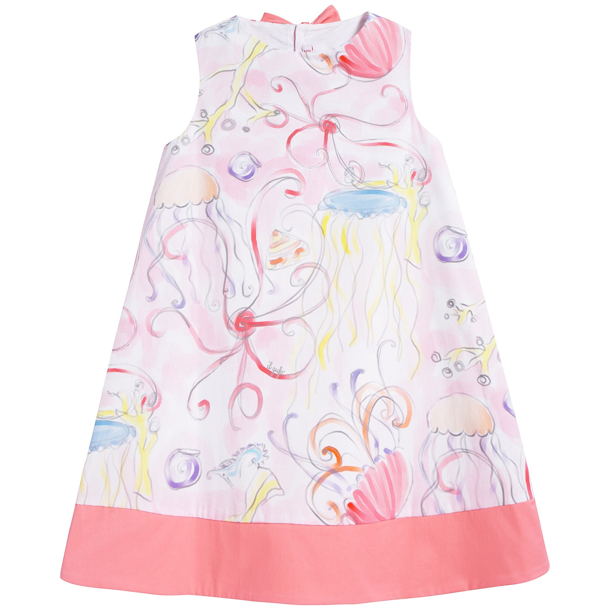 Girls Pearl Pink Cotton Dress