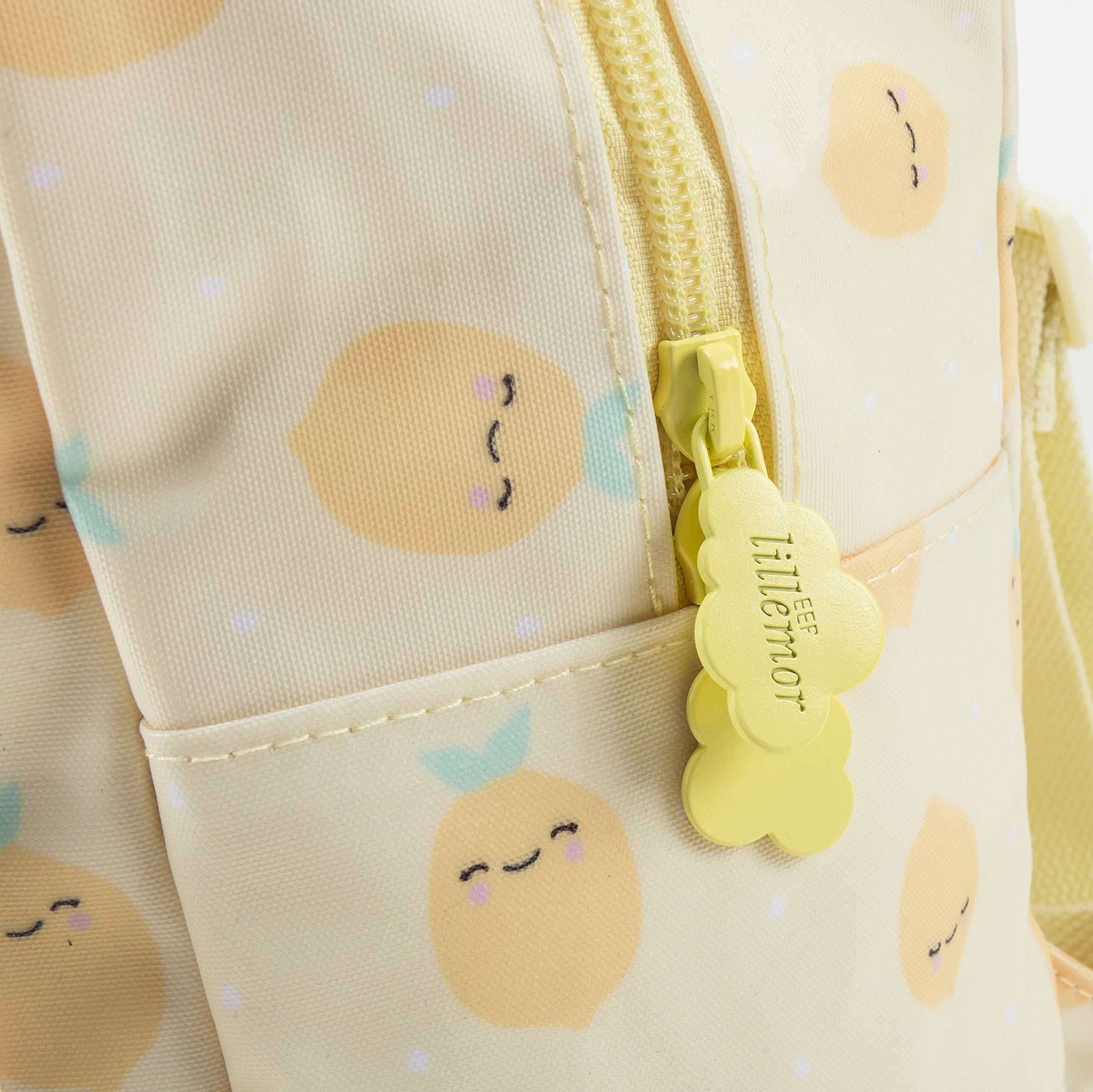 Girls Yellow Lemon Printed Backpack（20 x 13 x 26 cm）