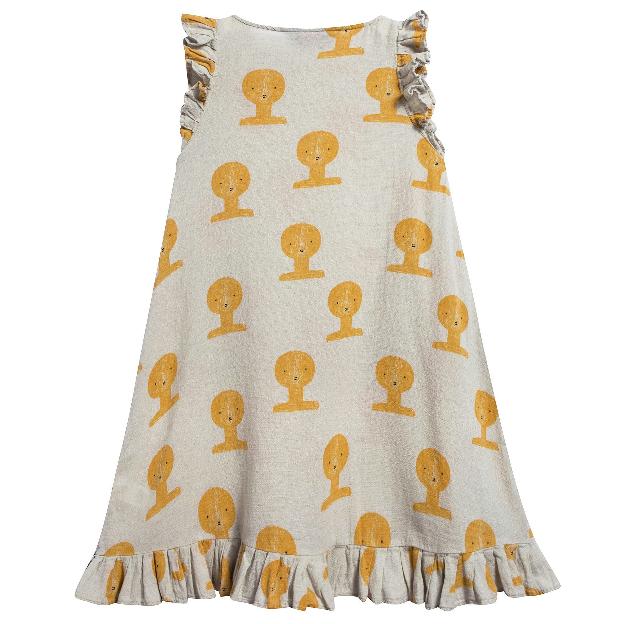 Girls Beige Tao Busts Cotton Dress